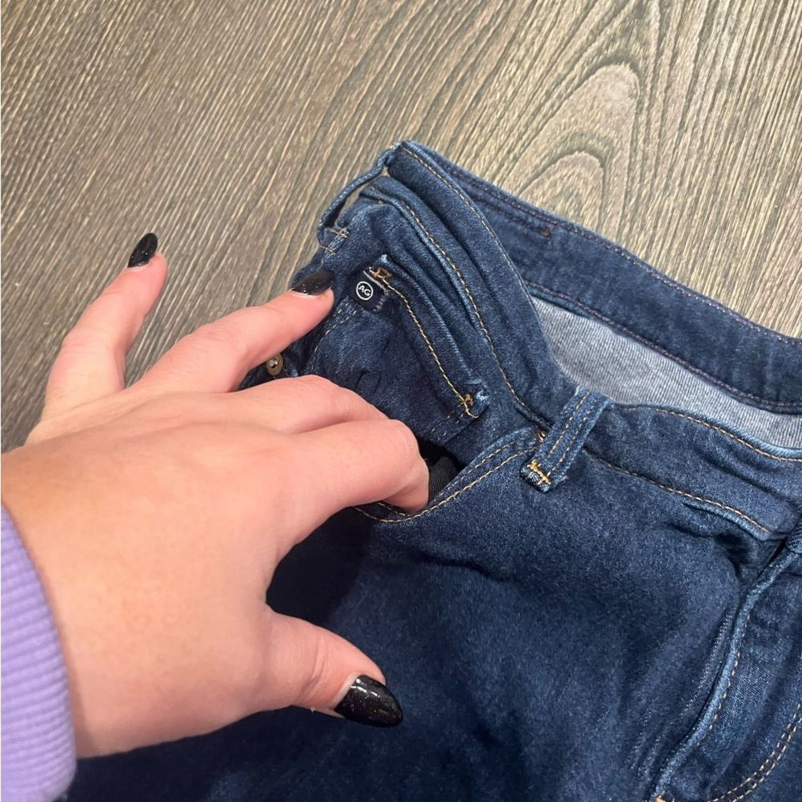 Vintage Adriana Goldsmith Womens Skinny Jeans Stretch Denim Size 32R Size 32" / US 10 / IT 46 - 9 Thumbnail