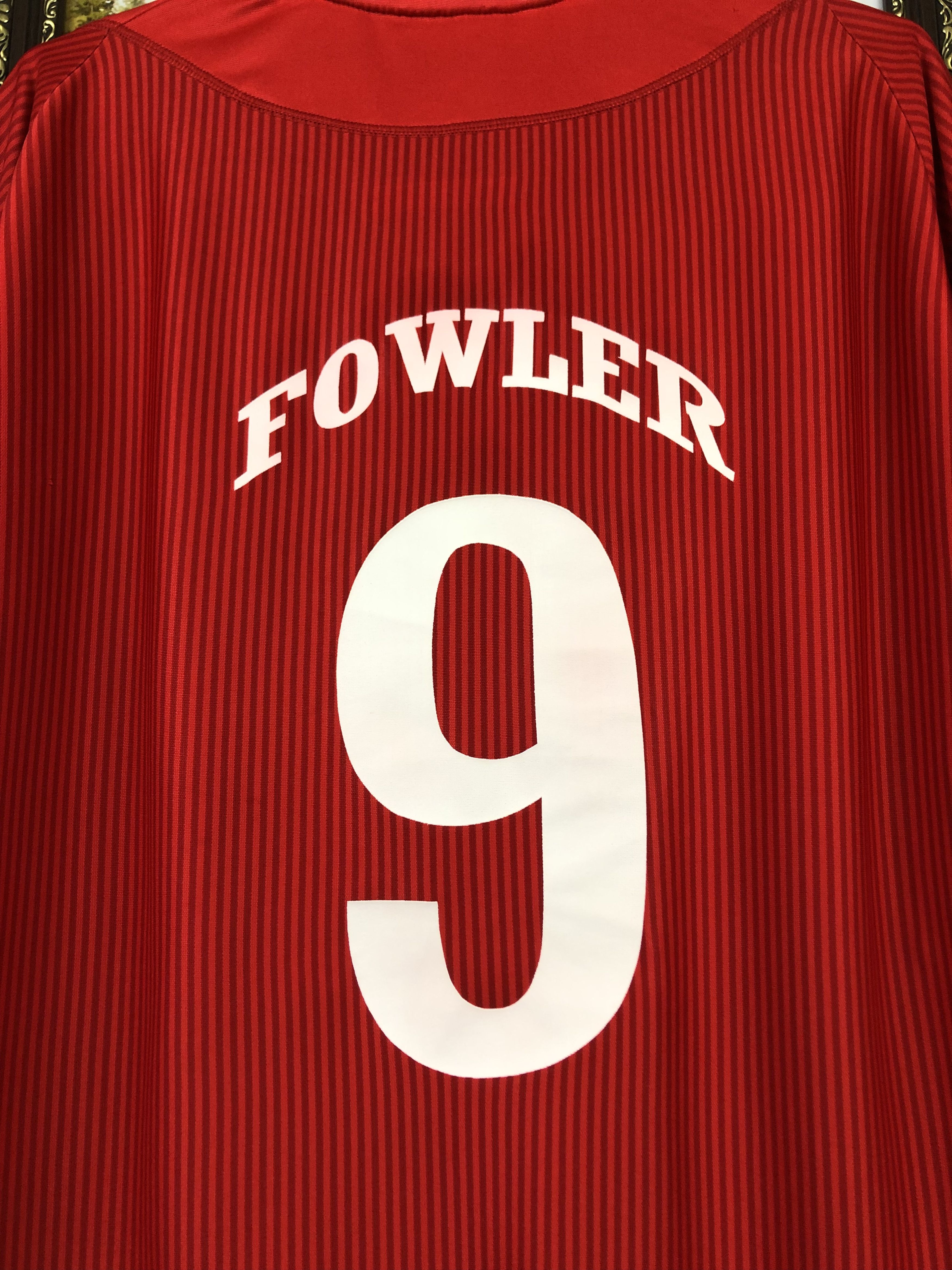 Vintage Liverpool shirt 2002 Soccer Long Sleeve #9 Fowler Jersey Size US XL / EU 56 / 4 - 15 Thumbnail