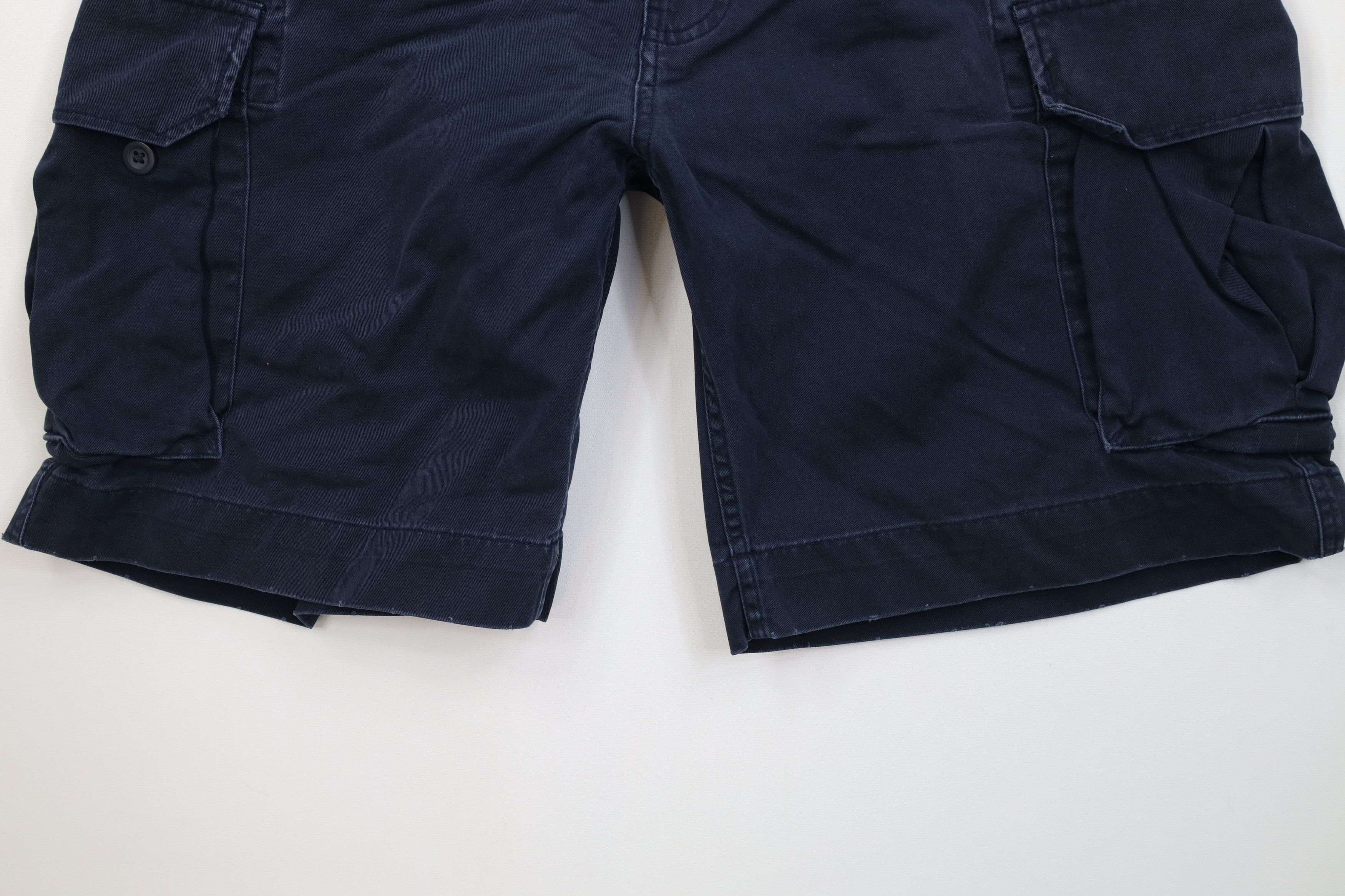 Ralph Lauren Vintage 90s Ralph Lauren Heavyweight Baggy Cargo Shorts Blue Size US 34 / EU 50 - 4 Thumbnail