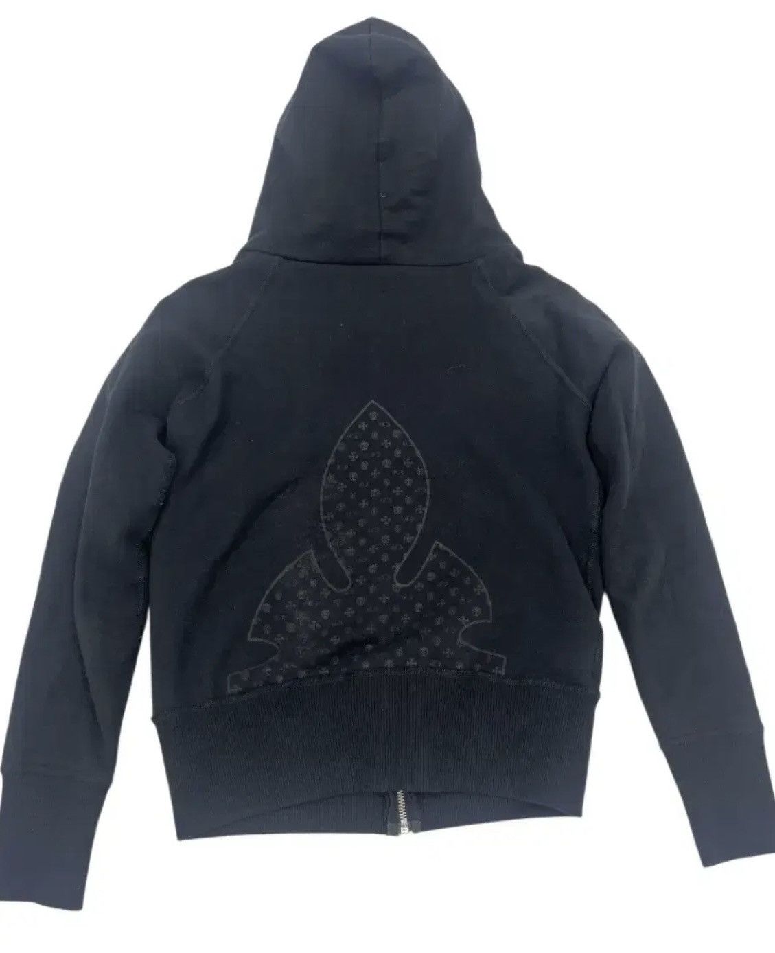 Chrome Hearts Spade Monogram Cropped Zip Up Hoodie Size XS / US 0-2 / IT 36-38 - 2 Thumbnail