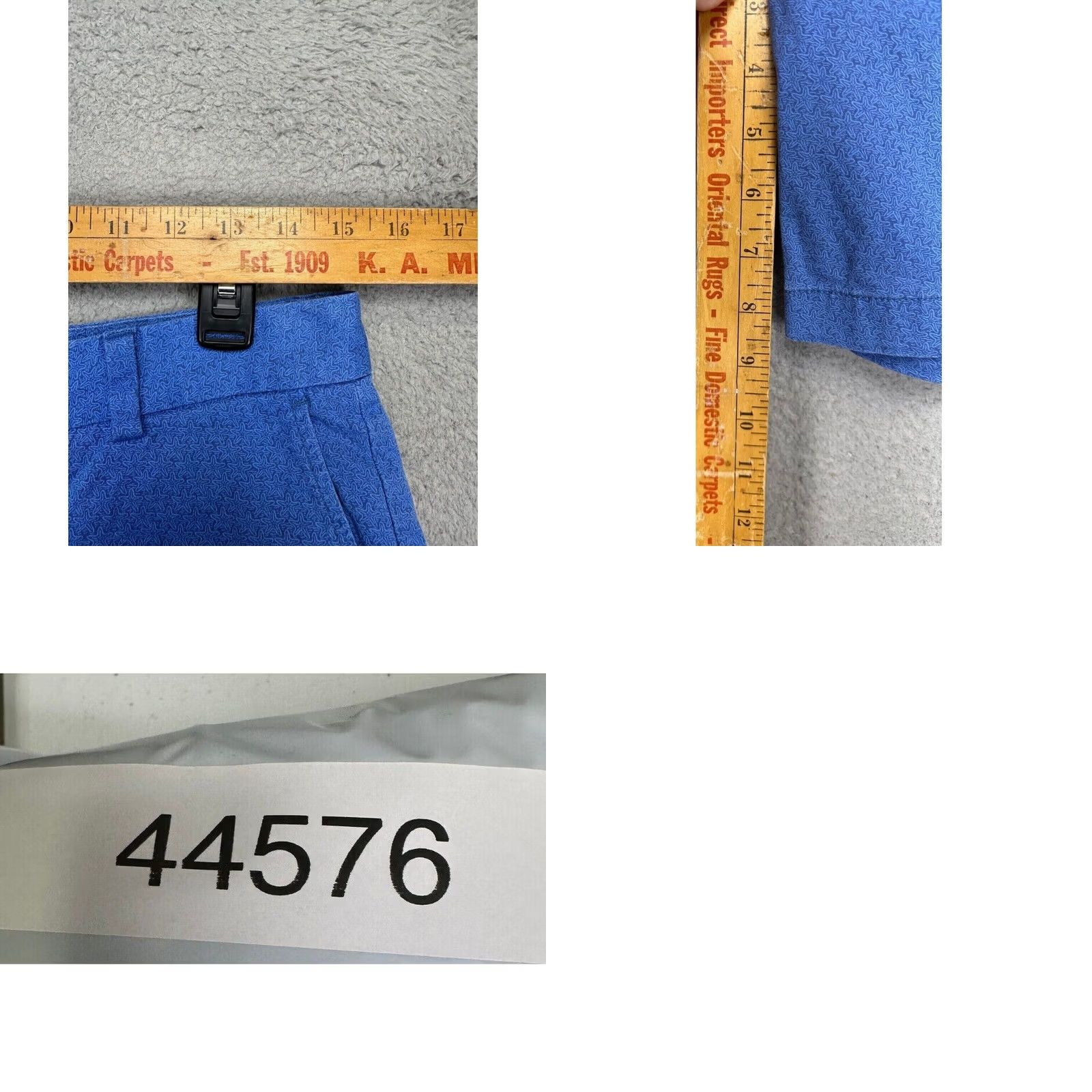 Vineyard Vines Vineyard Vines Shorts Mens 30 Blue Star Fish Print Stretch Performance Tech Logo Khakis Casual Outdoor Flat Front Regular Waist 30 Blue Mens Size US 30 / EU 46 - 8 Thumbnail