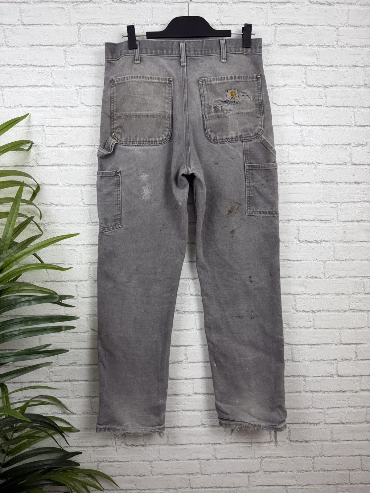 Carhartt (32x31) CRAZY THRASHED FADED Carhartt Double Knee Pants Size US 32 / EU 48 - 10 Thumbnail