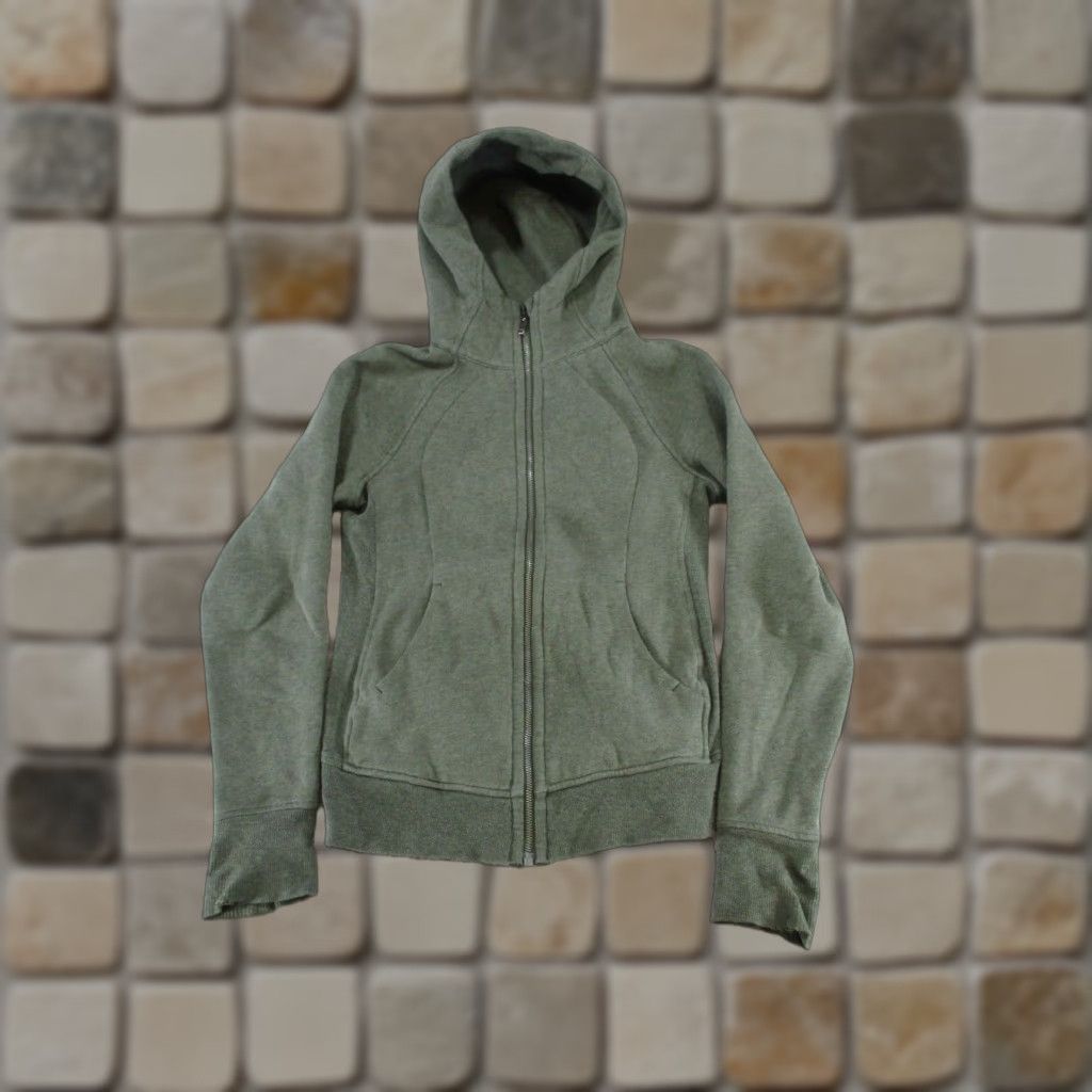 Lululemon Lululemon Scuba Hoodie Womens XS Green Fleece Activewear Full Zip Mock Neck Solid Pattern Hoodie Size XS / US 0-2 / IT 36-38 - 1 Thumbnail