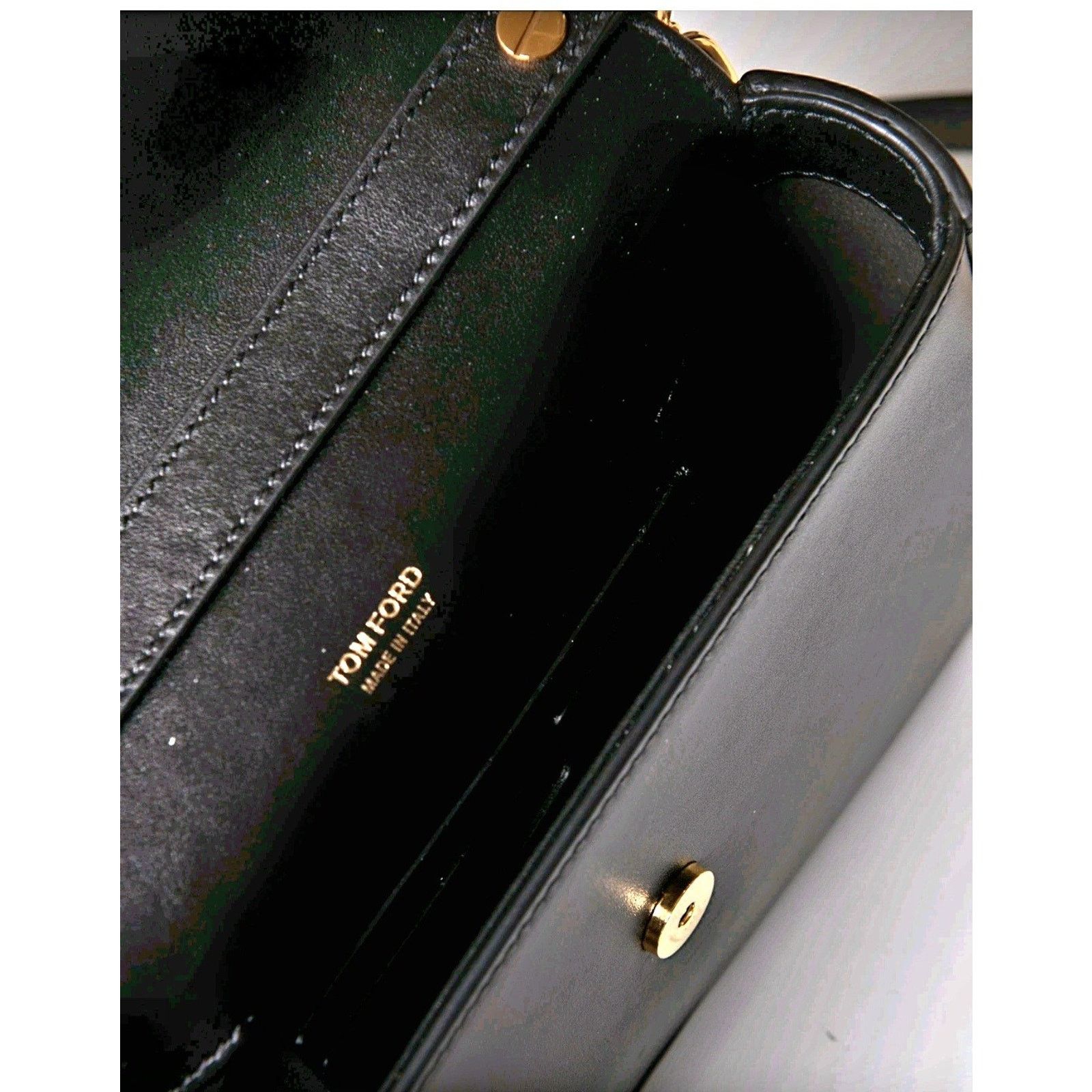 Tom Ford RRP$3200 TOM FORD Leather Satchel Bag Logo Metal Handle Size ONE SIZE - 5 Thumbnail