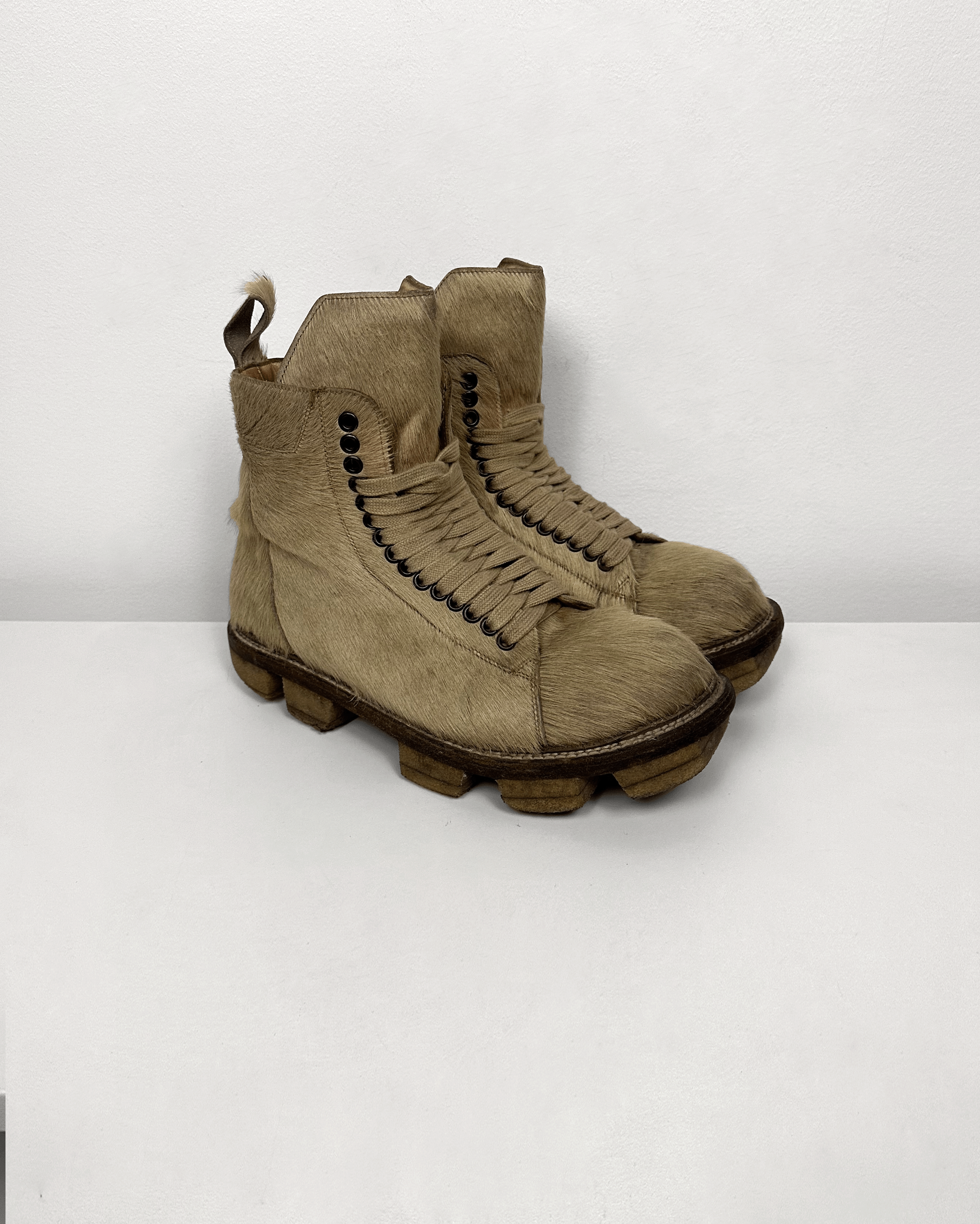 Rick Owens Rick Owens Ponyhair Megatooth Boots Size US 8.5 / EU 41-42 - 1 Thumbnail