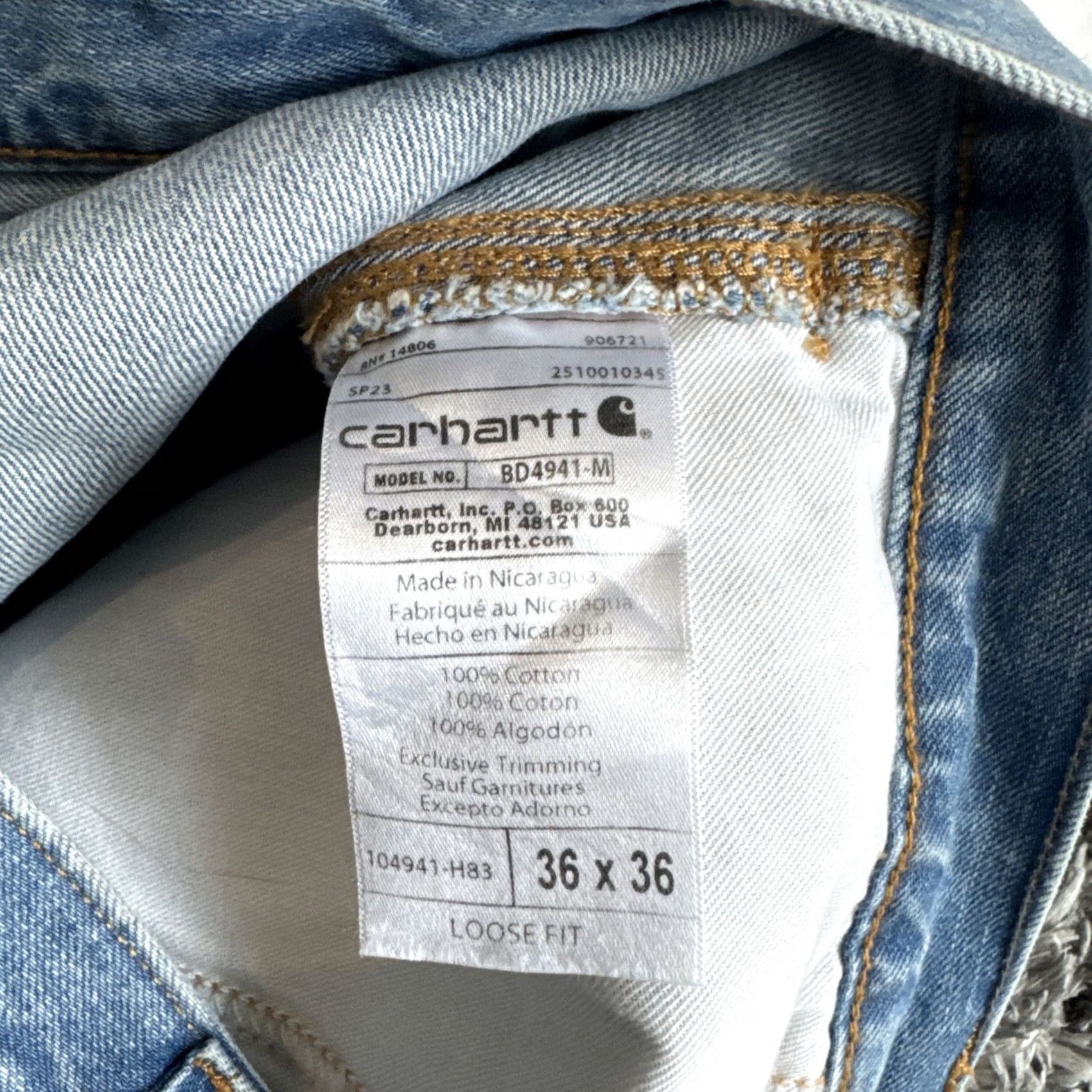 Carhartt Carhartt Workwear Denim Jeans Blue Style Men’s Size 36x36 104941-H83 Vintage Size US 36 / EU 52 - 6 Thumbnail