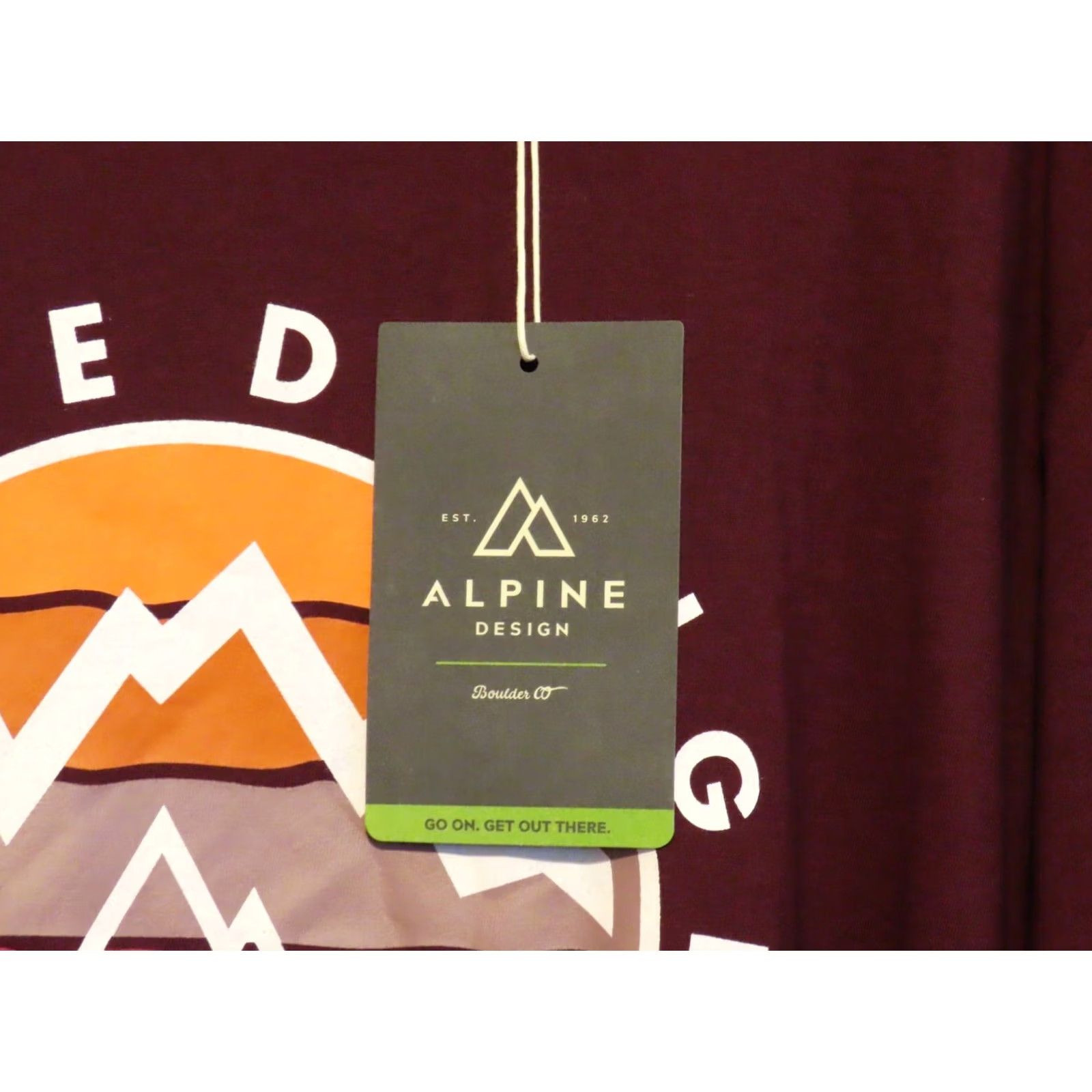 Vintage Alpine Design T-Shirt Mens XL Long Sleeve Graphic Deep Bordeaux UPF 50+ NWT Red Designer Size US XL / EU 56 / 4 - 2 Thumbnail