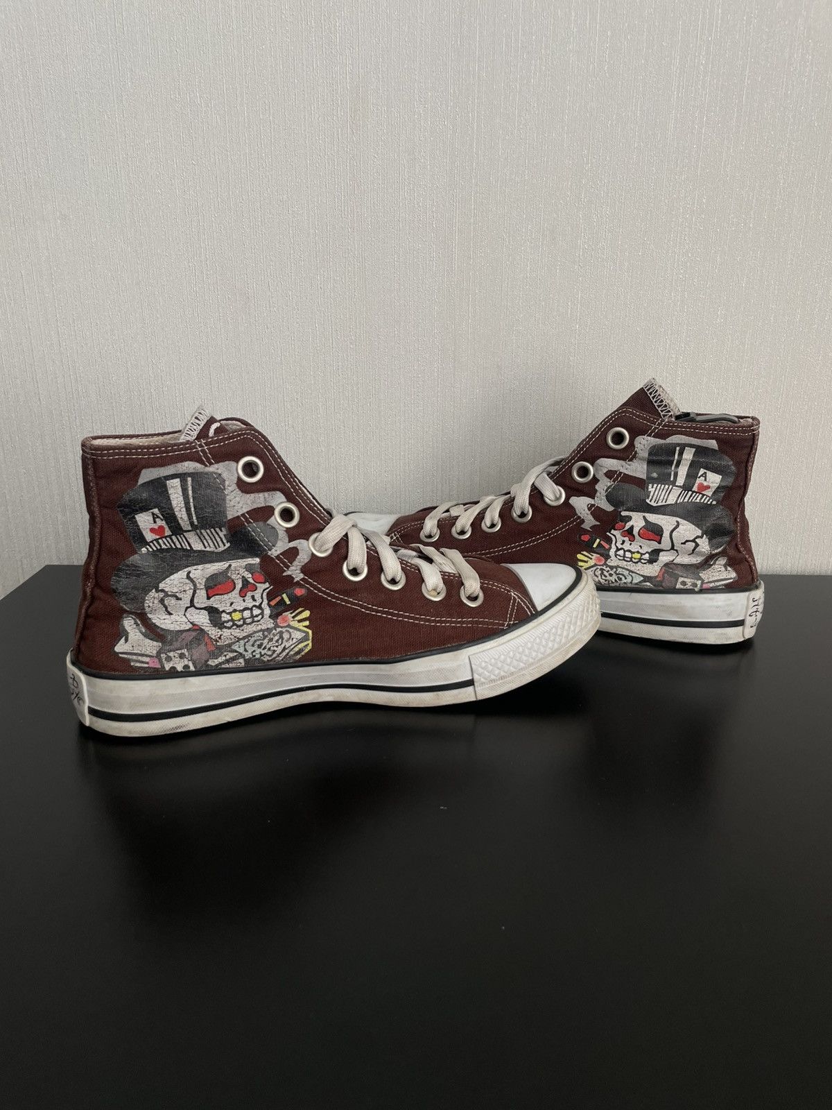 Ed Hardy Vintage Ed Hardy X Converse Hi Top Sneakers Made in USA Y2k Size US 6.5 / IT 36.5 - 8 Thumbnail