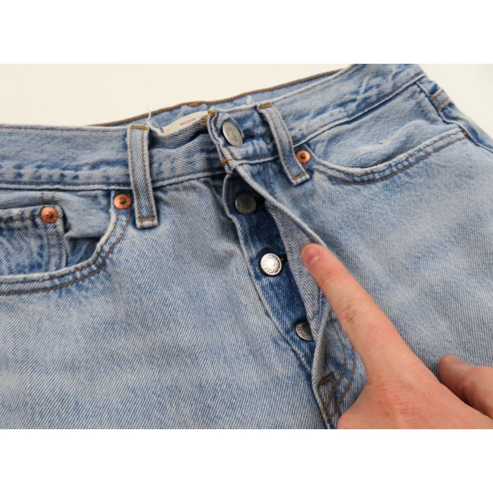 Levi's Levi'S Premium Big E Wedgie Jeans 28x25 High Rise Straight Fit Button Fly Denim Size 28" / US 6 / IT 42 - 7 Thumbnail