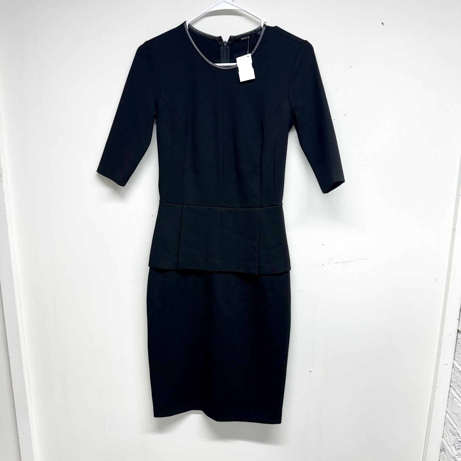Other RAOUL 1/2 Sleeve Knee Length Lydia Peplum Mini Dress Size 2 Size XS / US 0-2 / IT 36-38 - 2 Thumbnail