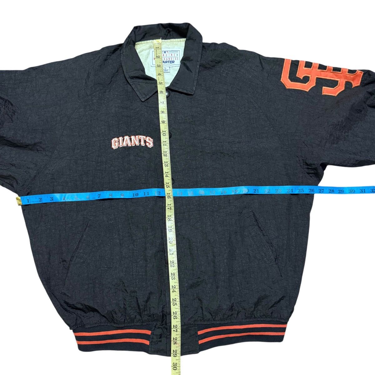 MLB Vintage San Francisco Giants Nylon Bomber Jacket Starter Size US L / EU 52-54 / 3 - 14 Thumbnail