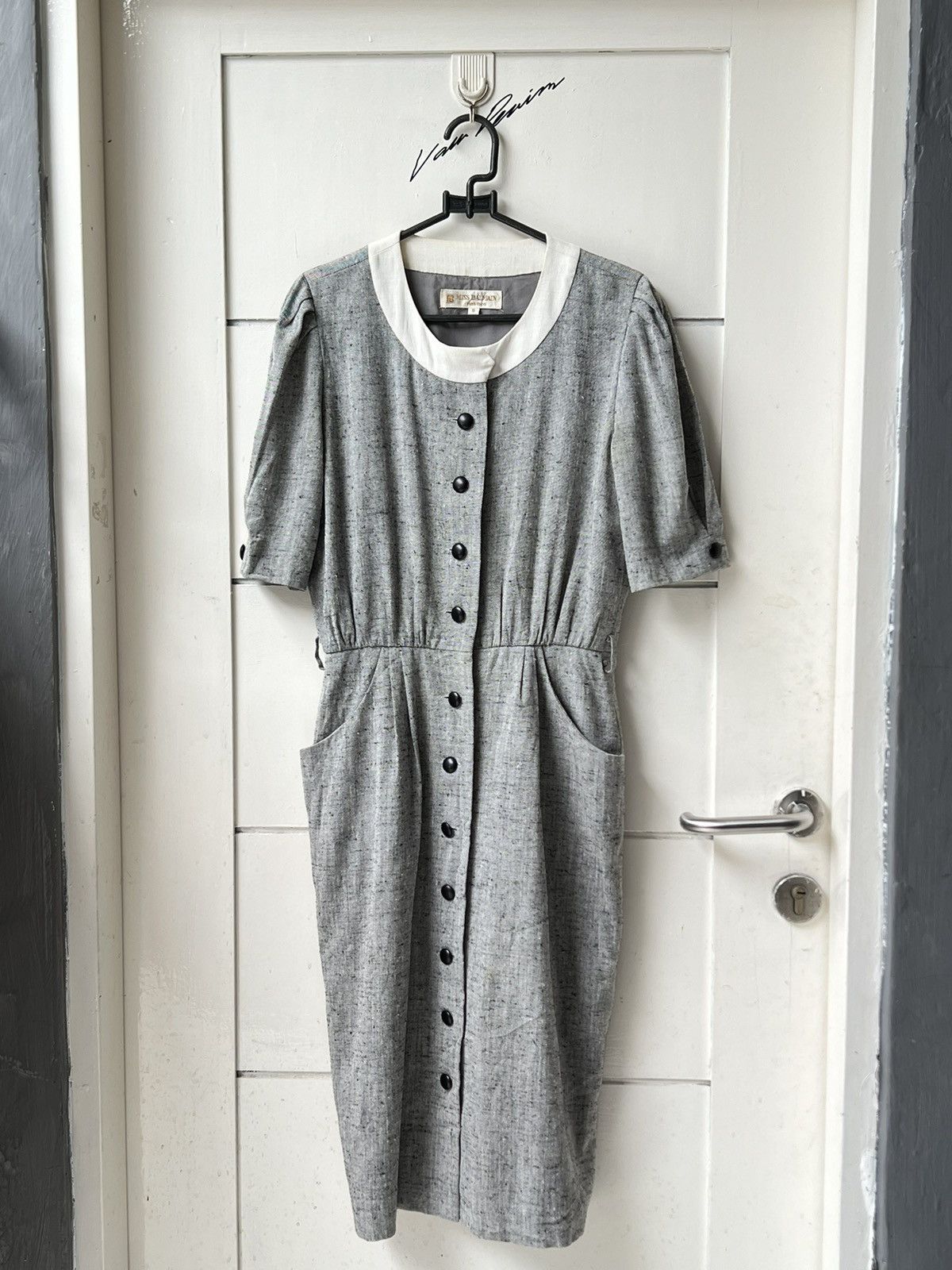 Balmain Miss Balmain Grey Dress Size XS / US 0-2 / IT 36-38 - 1 Thumbnail