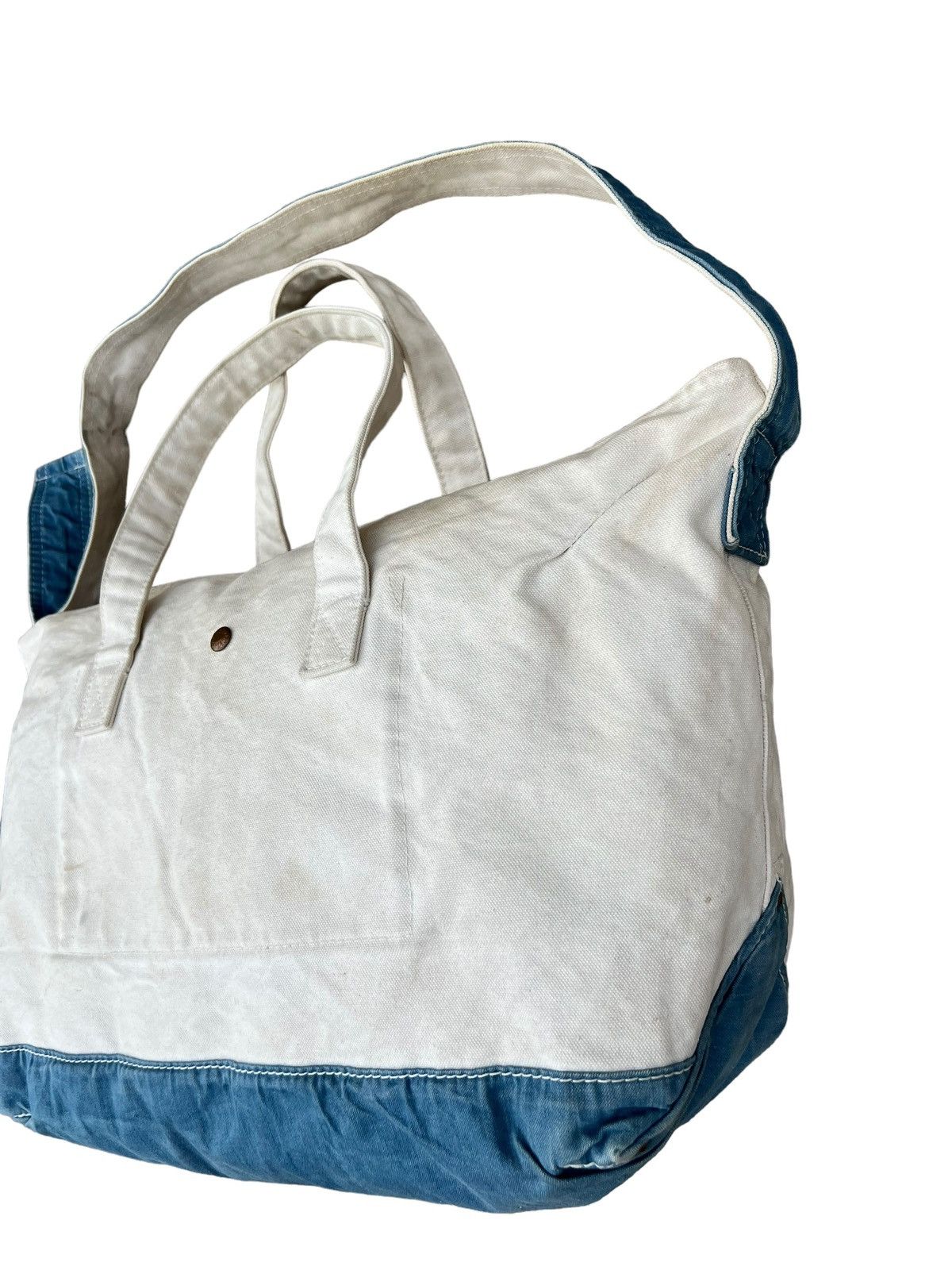 Japanese Brand Vintage Spellbound Patina Dirty Canvas 2 Way Tote Bag Size ONE SIZE - 3 Thumbnail