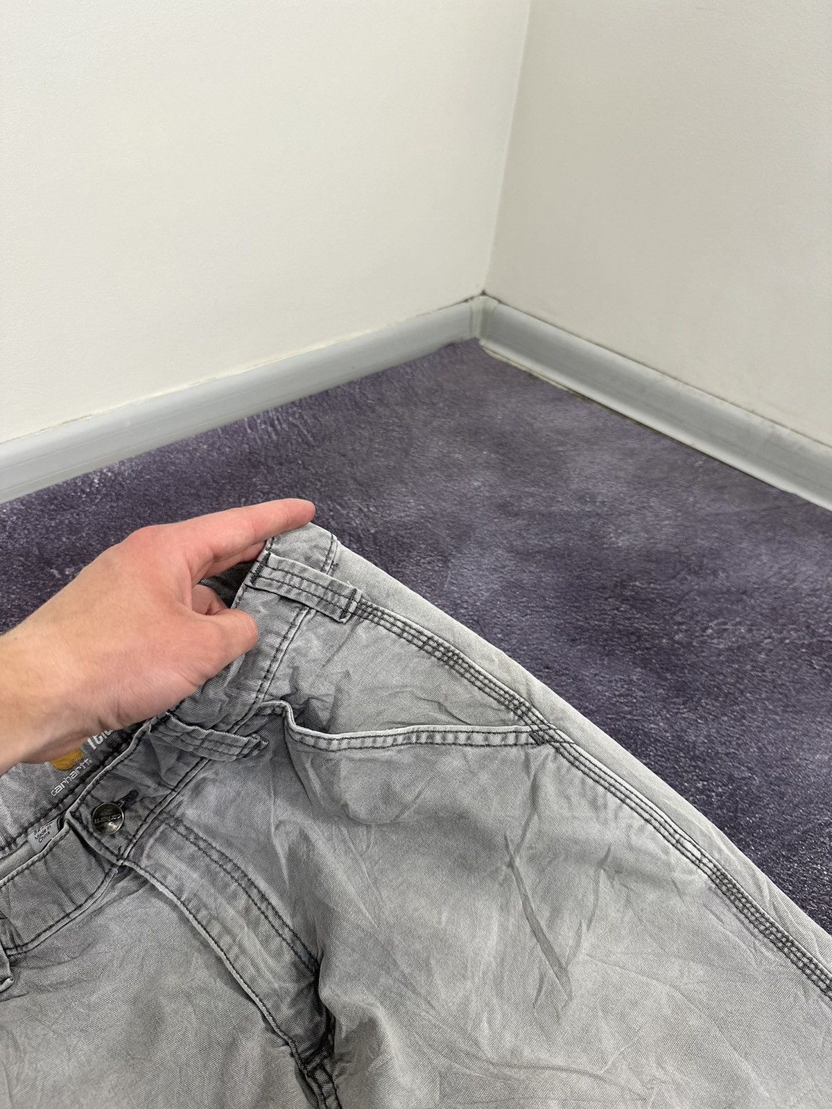 Carhartt Vintage Carhartt Faded Grey American Baggy USA Work Pants Size US 32 / EU 48 - 16 Thumbnail