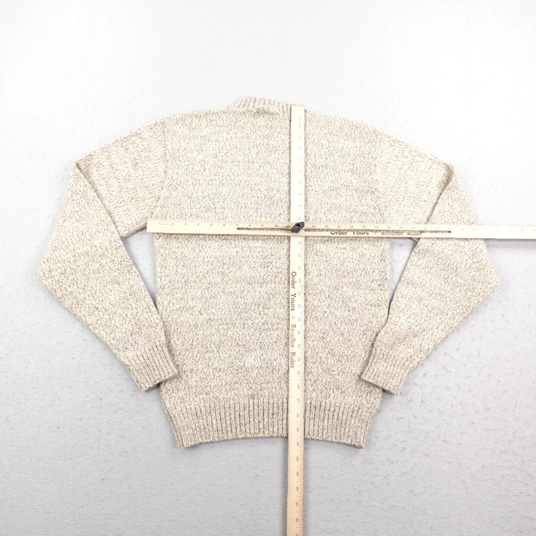 Vintage VINTAGE Prego Sweater Men Pullover Crew Neck Wool Blend Beige M USA 90s Fisherman Knit Solid Mens Size US M / EU 48-50 / 2 - 4 Thumbnail