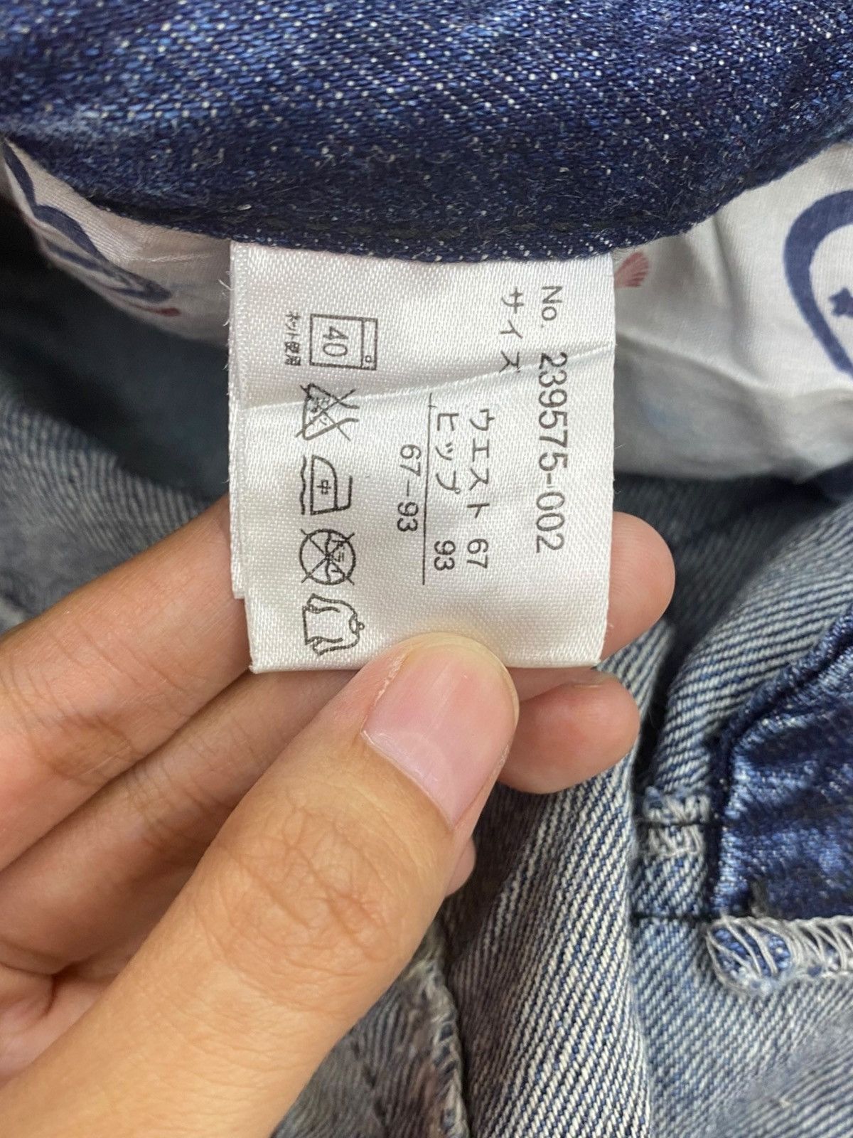 Japanese Brand Japanese Brand Acid Blue Wash Style Distressed Jeans Size US 32 / EU 48 - 11 Thumbnail