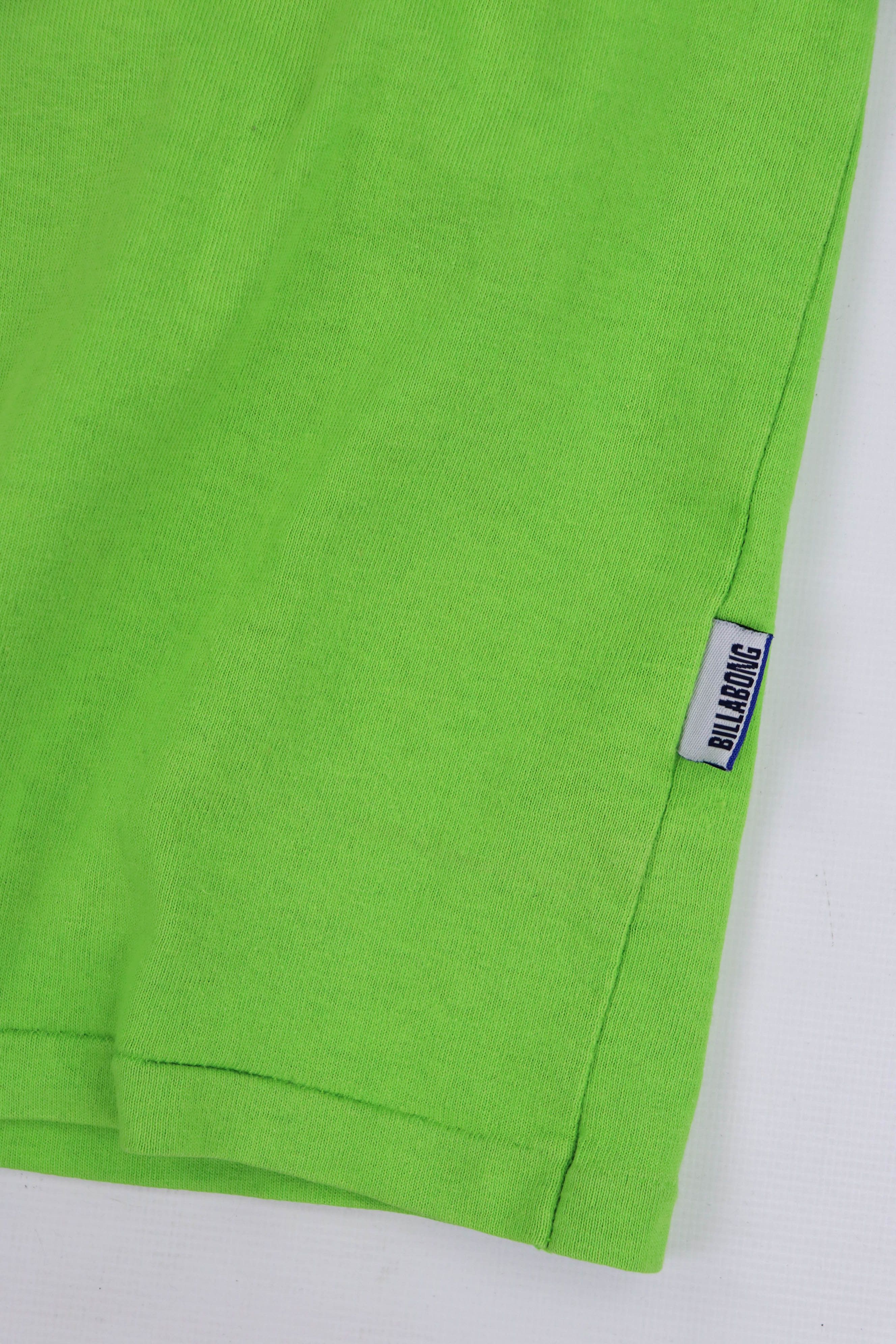 Billabong Billabong 00s Vintage Made in Fiji Neon Green Cotton T-shirt Size US M / EU 48-50 / 2 - 5 Thumbnail