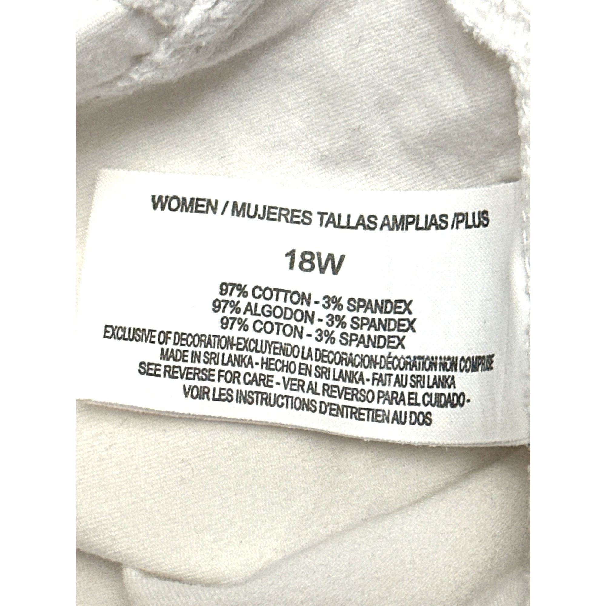 Other CCC Josie White Plus Size Shorts 18W 97% Elastic Waist Band Size 42" / US 20 - 3 Thumbnail