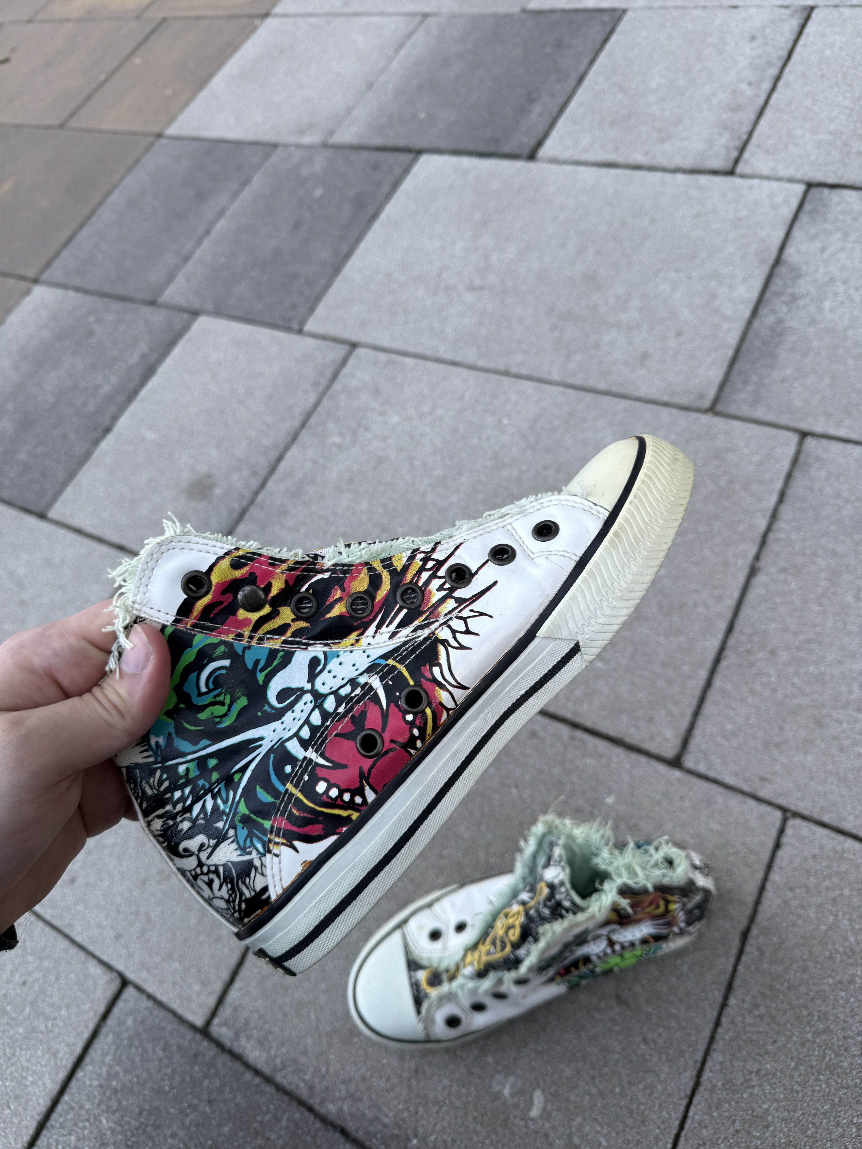 Ed Hardy × Vintage Vintage Y2K Ed Hardy High Top Sneakers Tiger Shoes Size 36 Size US 6 / IT 36 - 10 Thumbnail