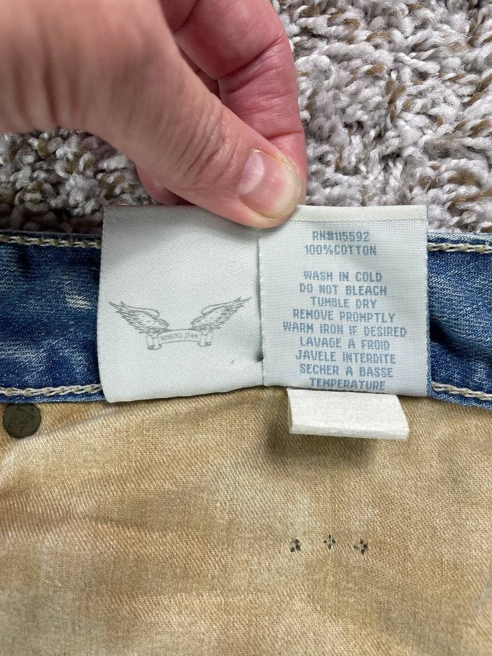 Robins Jeans Robin's Jean Zip RND Flap Studded Blue Jeans Size US 38 / EU 54 - 14 Thumbnail