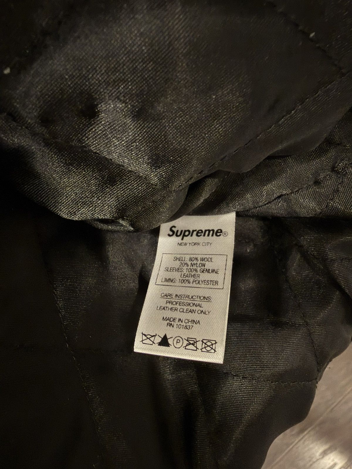 Supreme Supreme Black Leather Varsity Jacket Size US M / EU 48-50 / 2 - 3 Thumbnail