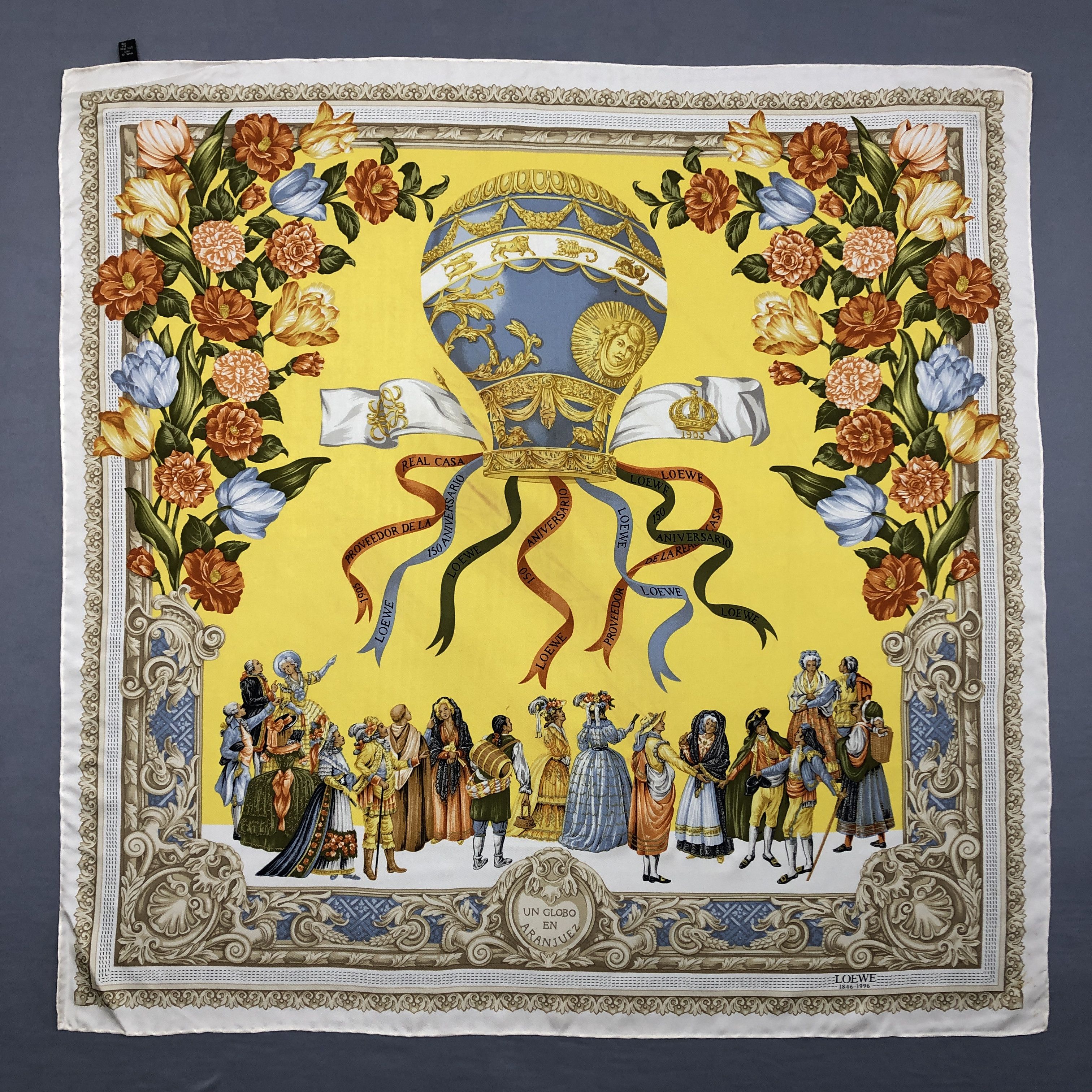 Loewe × Vintage Vintage Loewe SILK Scarf Un Globo En Aranjuez Stole Wraps Size ONE SIZE - 4 Thumbnail
