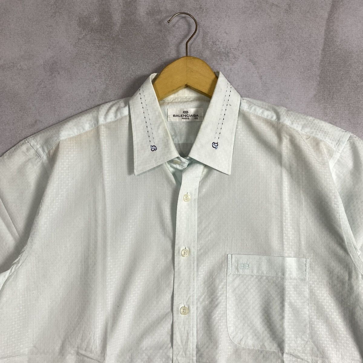 Balenciaga Vintage Balenciaga Jacquard Shirt Size US L / EU 52-54 / 3 - 2 Thumbnail