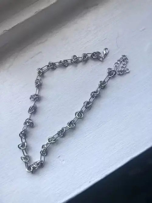 Jewelry Silver Thorns Knot Chains Choker Necklace Size ONE SIZE - 3 Thumbnail