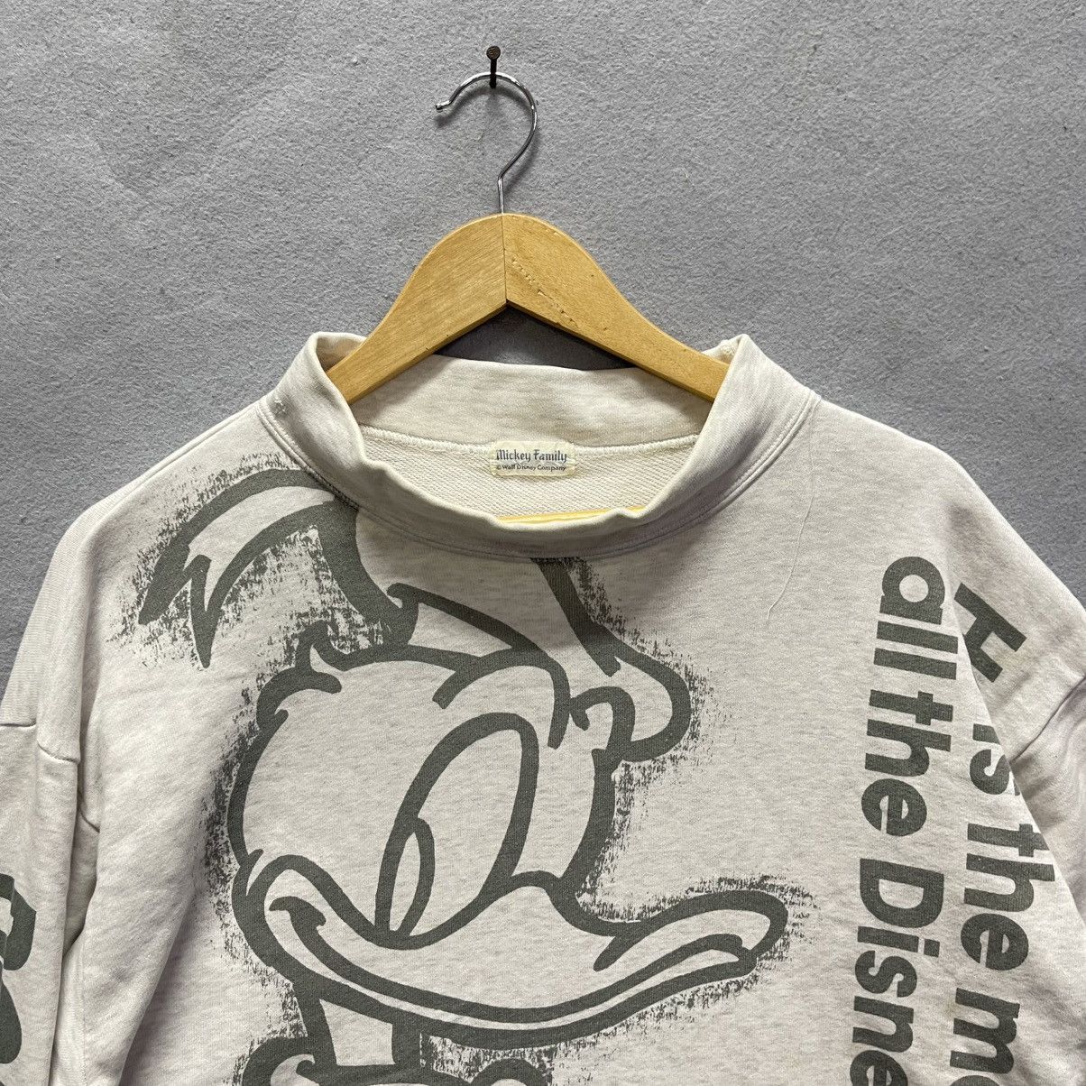Disney Vintage Mickey Family Donald Duck Mock Neck Sweatshirt 1990s Size US L / EU 52-54 / 3 - 2 Thumbnail