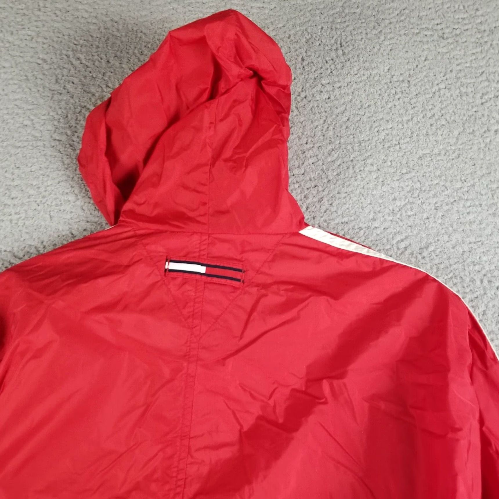 Tommy Hilfiger Tommy Hilfiger Jacket Windbreaker Convertible Women M Anorak Zip Closure Logo Breathable polyester microfiber solid red Size M / US 6-8 / IT 42-44 - 7 Thumbnail