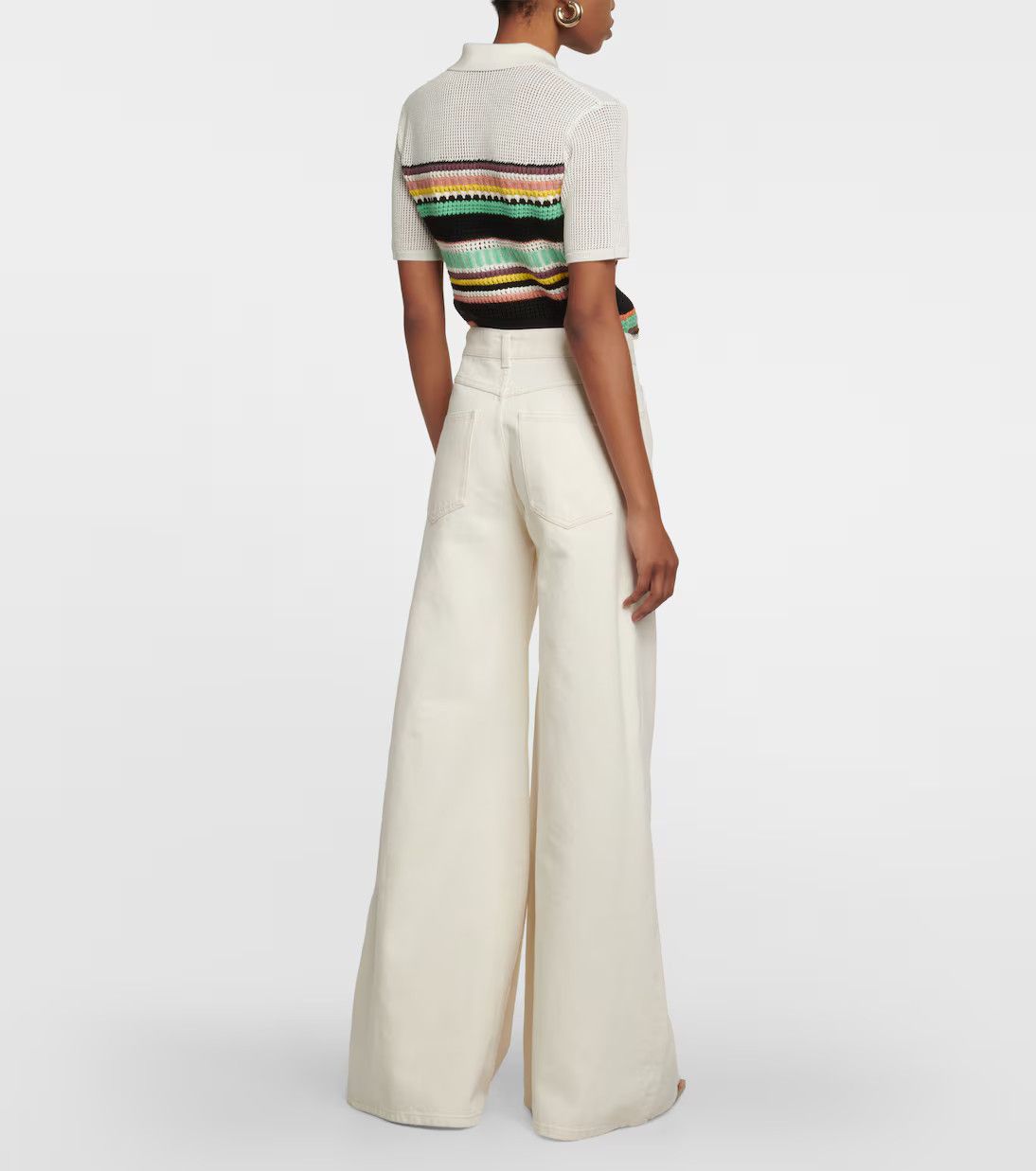 Chloe o1y0825 Casual Pant in White Size 27" / US 4 / IT 40 - 3 Thumbnail