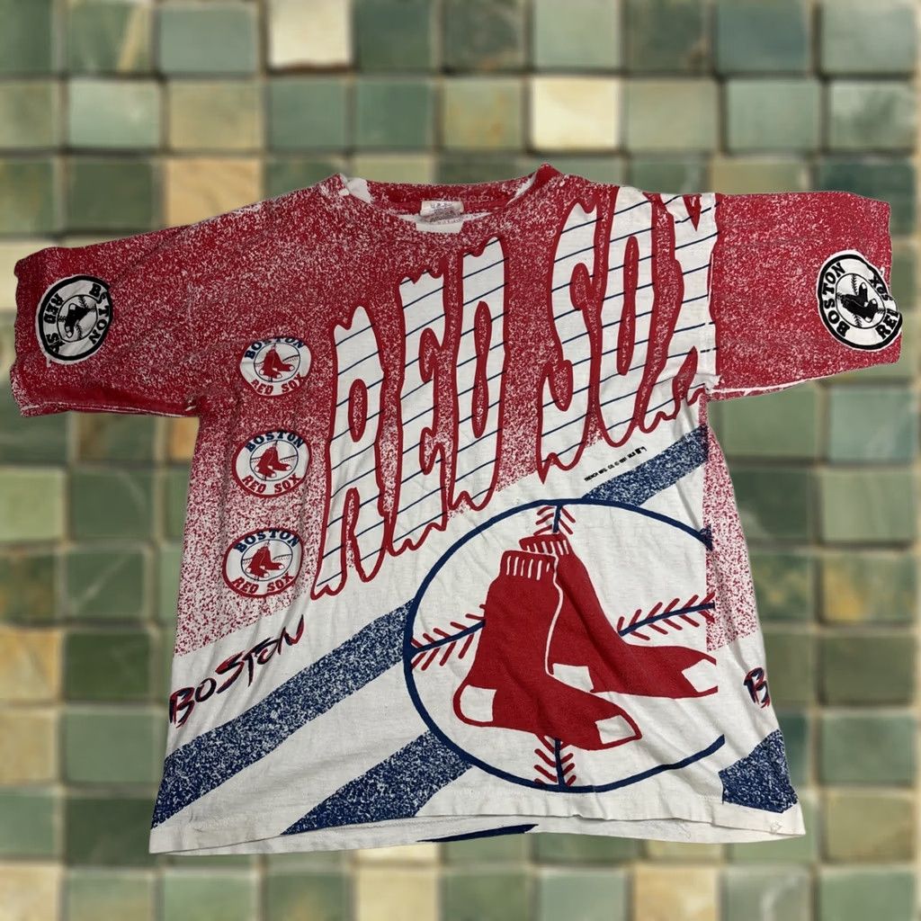 Vintage America’s Favorites Boston Red Sox AOP Graphic 1991 Single Stitch T Shirt Men M Red Mens T-Shirt M Size US M / EU 48-50 / 2 - 1 Thumbnail