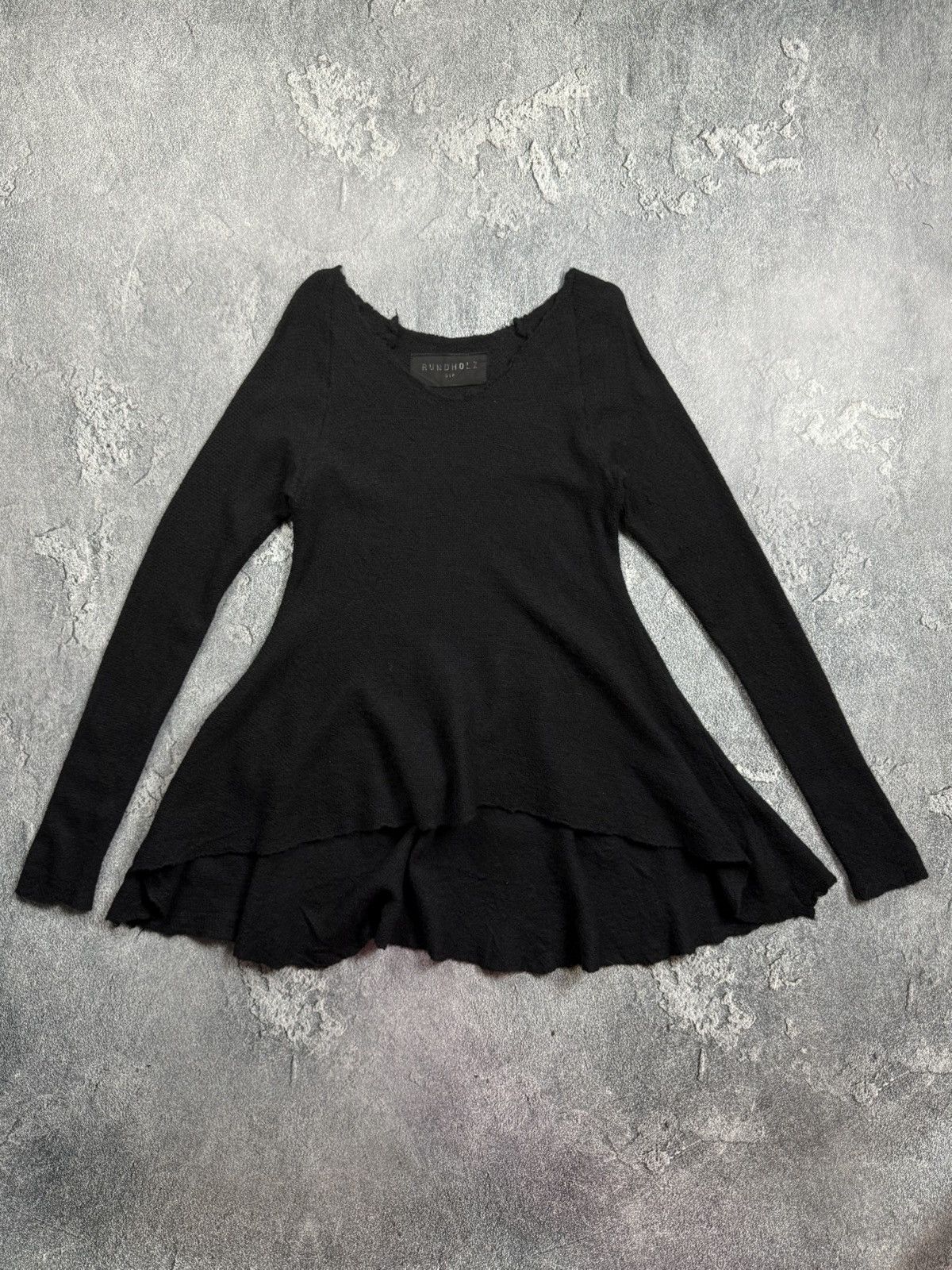 Rundholz Rundholz Dip Long Sleeve Cashmere Asymmetrical Dress Size S / US 4 / IT 40 - 2 Thumbnail