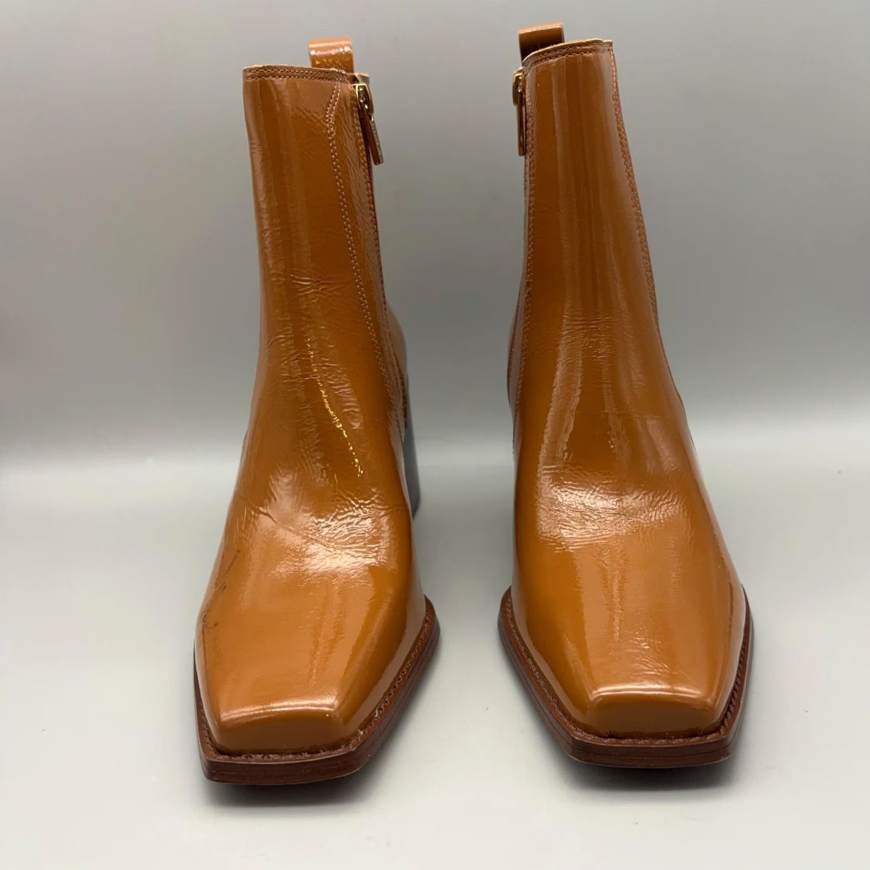 Vince Camuto Vince Camuto Boots Womens 9 Brown VC-SOJETTA Ankle Booties Block Heel Shoes Casual Workwear Square Toe Zip Size US 9 / IT 39 - 2 Thumbnail