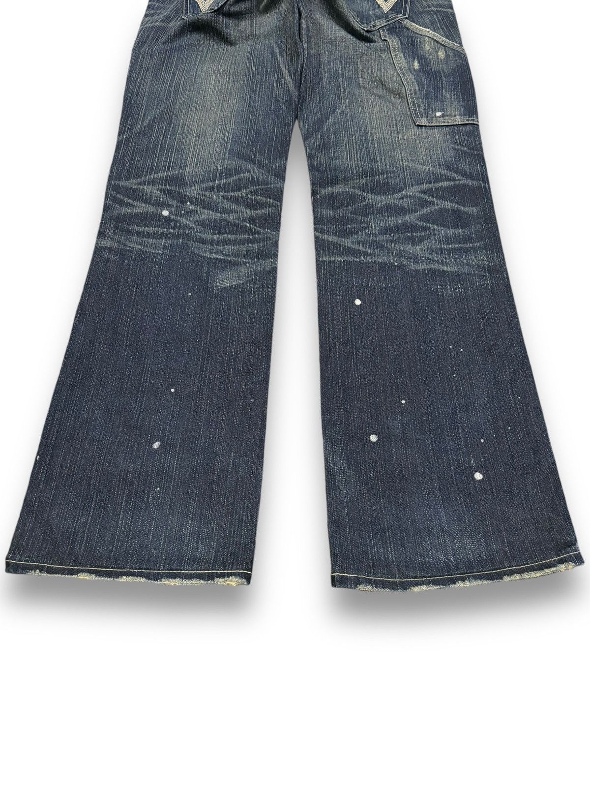 Edwin Y2K Edwin 503 BlueTrip Paint Splatter Baggy Distressed Jeans Size US 30 / EU 46 - 16 Thumbnail
