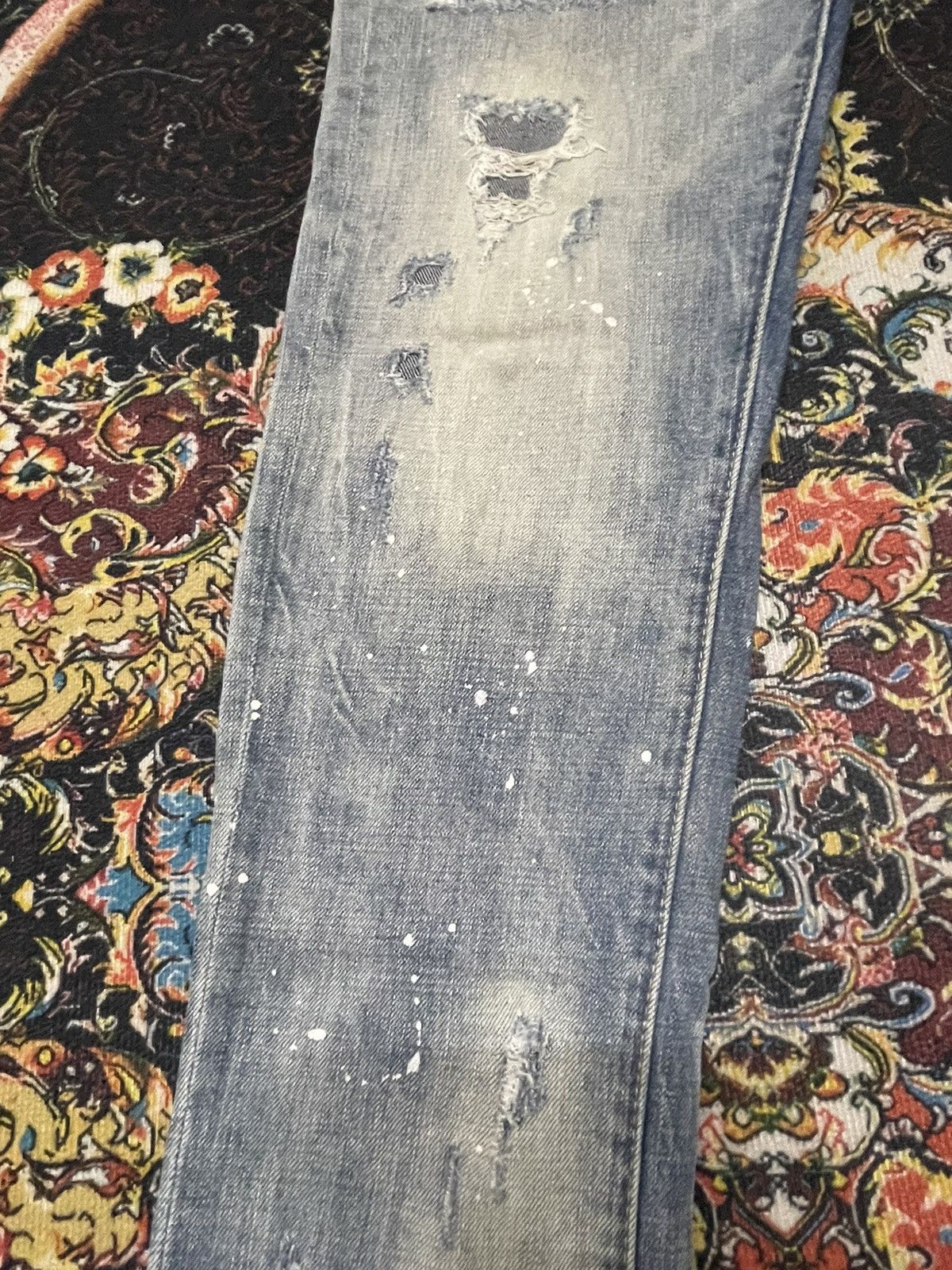 Dsquared2 Dsquared2 Thrashed Punk Light Blue Jeans Size US 33 - 9 Thumbnail