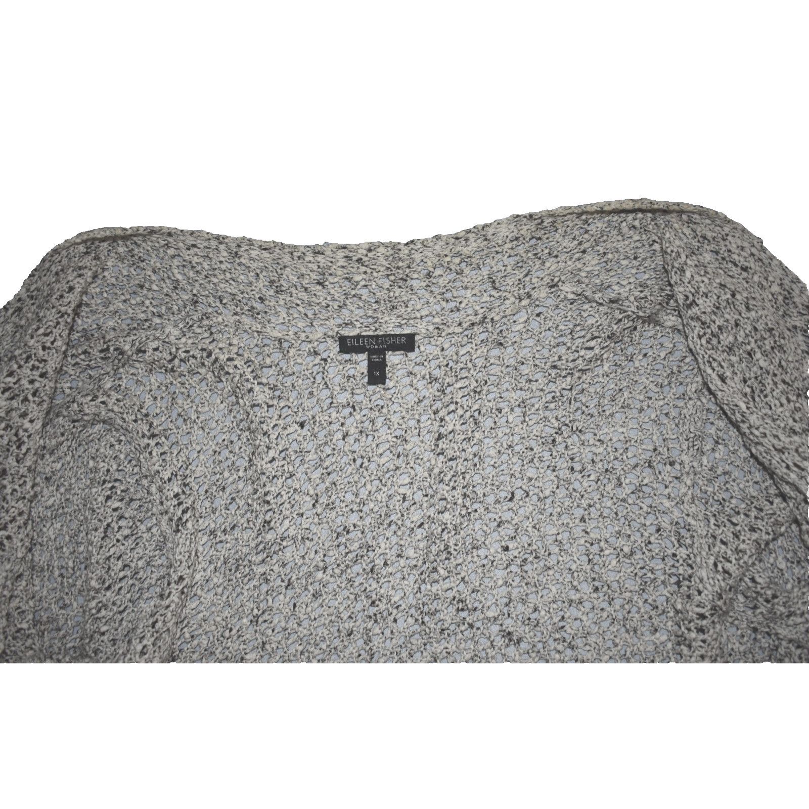 Eileen Fisher EILEEN FISHER Grey Knit Open Front 3/4 Sleeve Cardigan Sz 1X Size XL / US 12-14 / IT 48-50 - 4 Thumbnail
