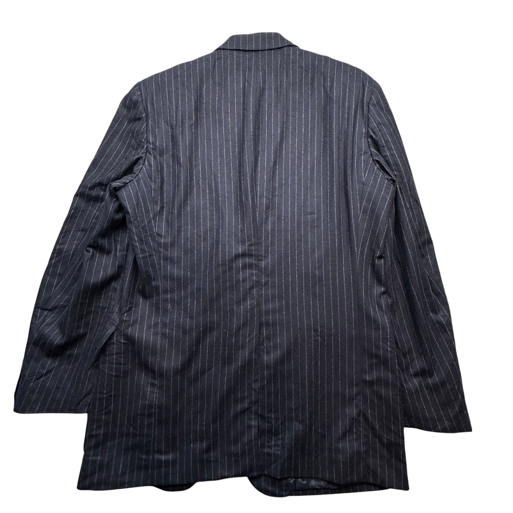 Brooks Brothers Brooks Brothers Pinstripe Wool Suit Jacket Mens 42 Long Navy Blue Italy Wool Jacket Coat Suit hình? Size 42R - 2 Thumbnail