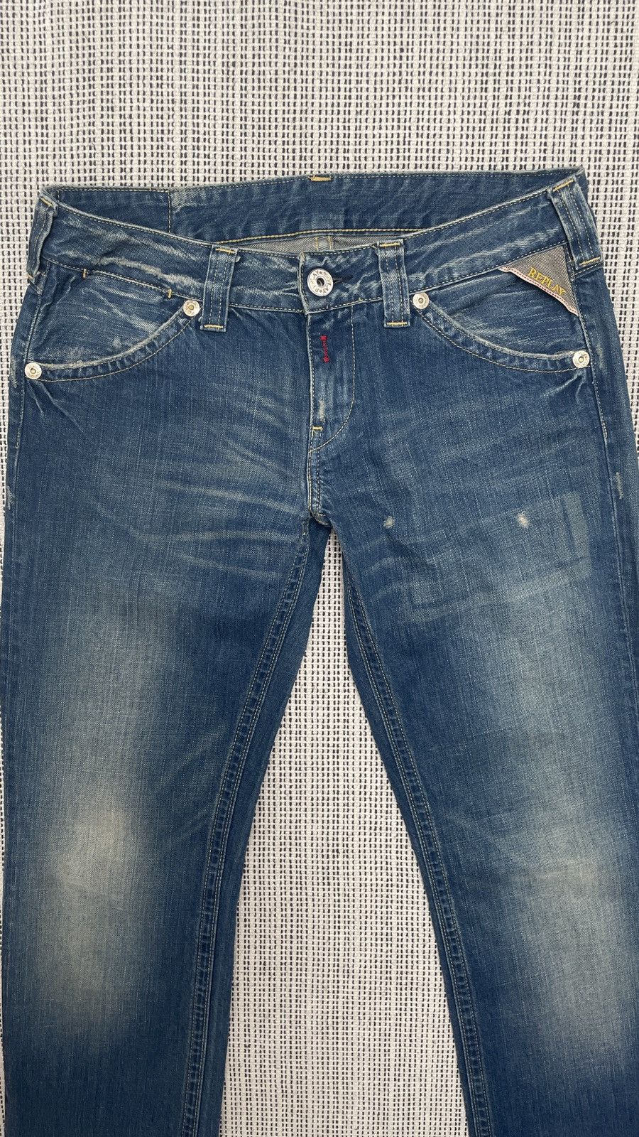 Hysteric Glamour × Replay × Vintage Flare Jeans Replay Distress Faded Boot Cut Y2K Vintage Size US 29 - 3 Thumbnail