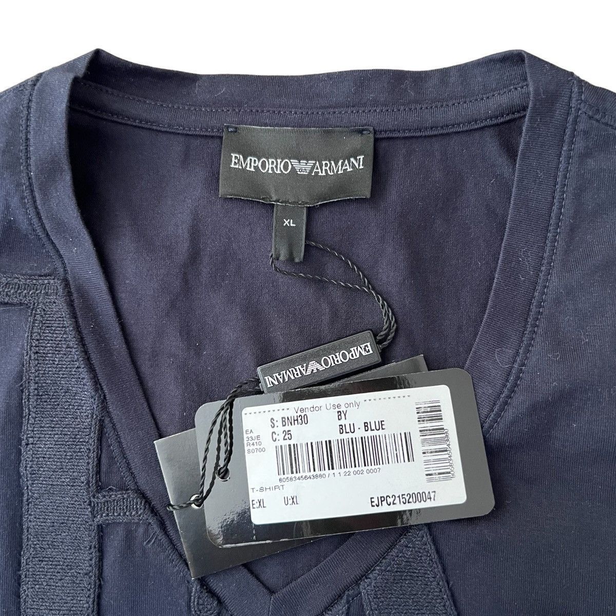 Emporio Armani × Giorgio Armani EA embroidered logo t shirt Size US XL / EU 56 / 4 - 2 Thumbnail