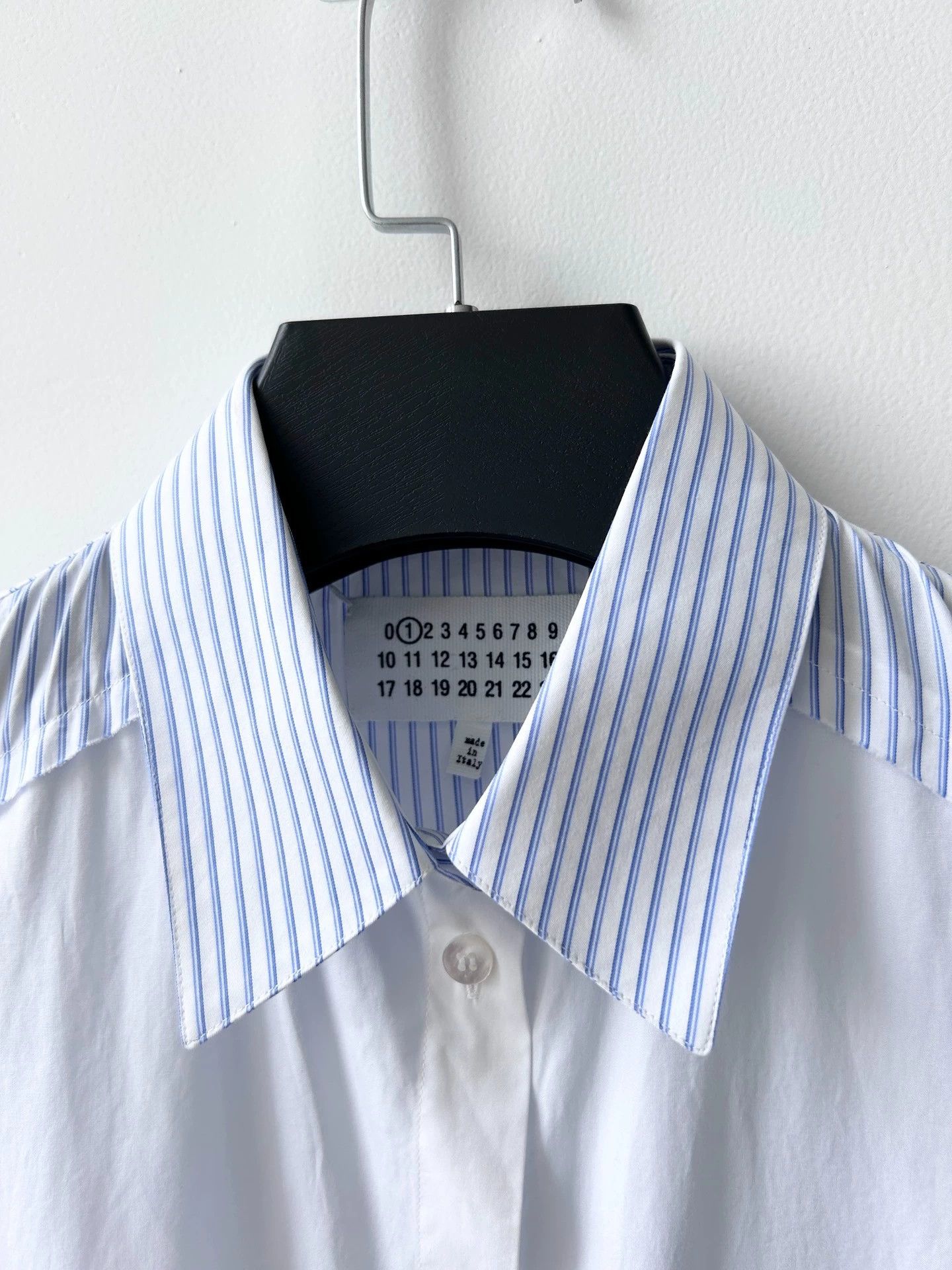 Maison Margiela Maison Margiela SS17 Long Vest Shirt Blue White Stripe 40 Size S / US 4 / IT 40 - 3 Thumbnail