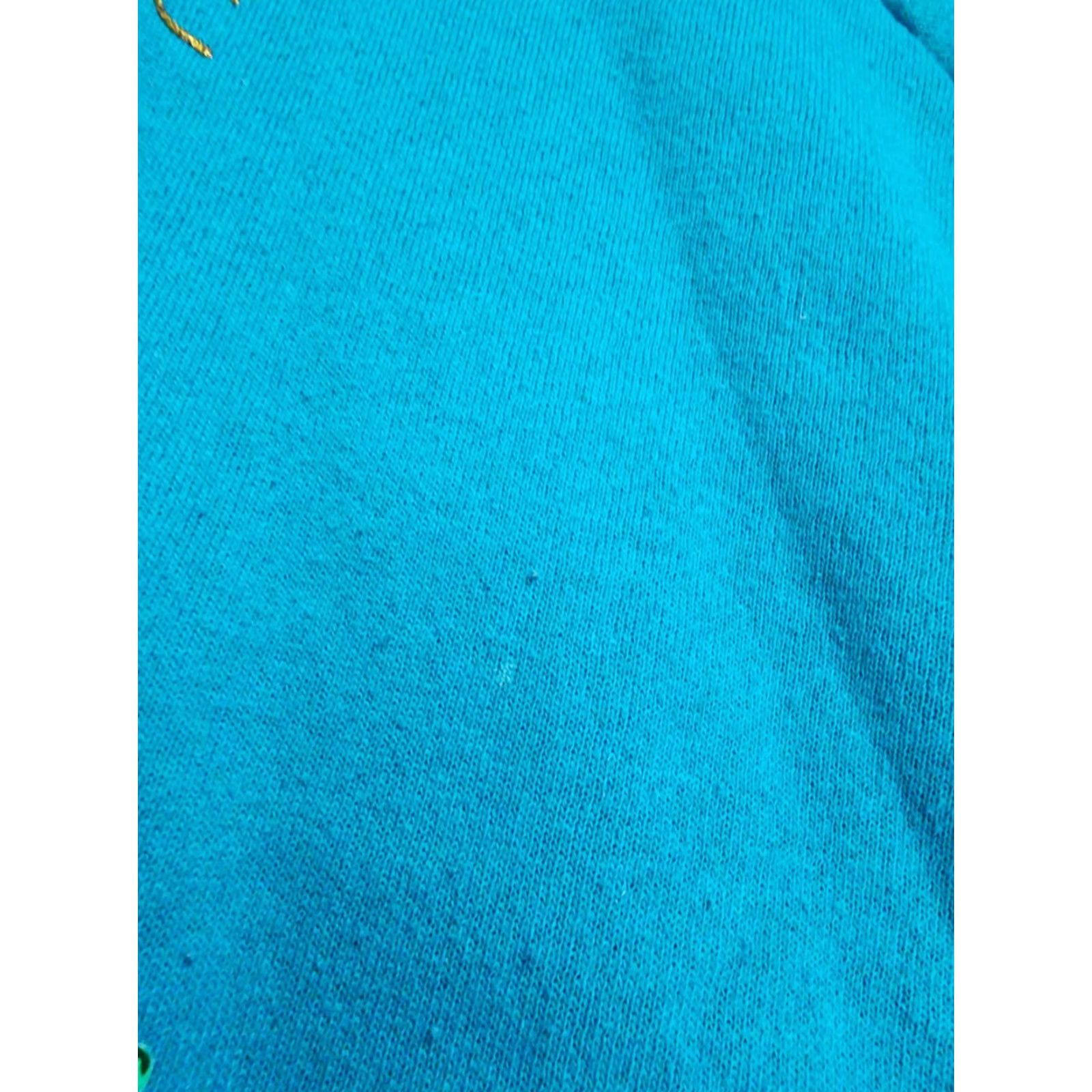 Fruit Of The Loom VINTAGE Fruit of the Loom Christmas Tree Sequin Sweatshirt Mens XL Knit Crew Neck Blue - Size US XL / EU 56 / 4 - 3 Thumbnail