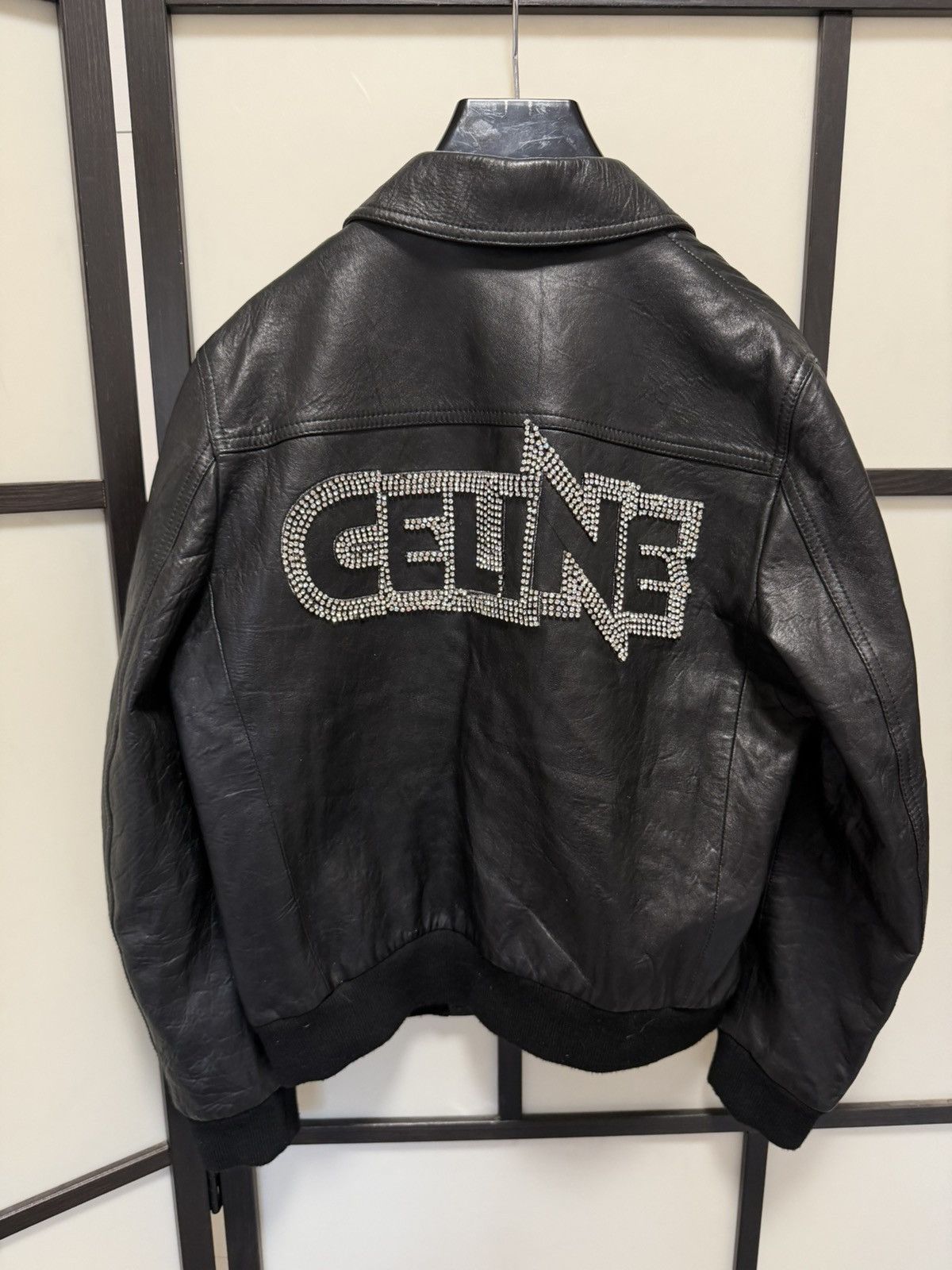 Celine UNRELEASED - SS24 Crystal Logo Lamb Blouson Size US S / EU 44-46 / 1 - 1 Thumbnail