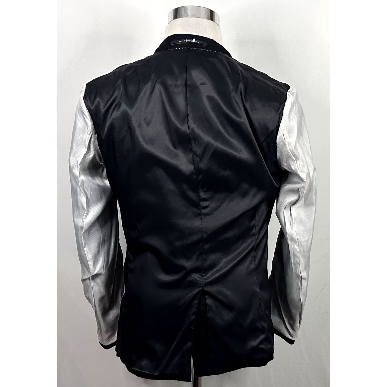 H&M H&M Sport Coat Black Textured One-Button Slim Fit 38R Men Regular Jacket Coat Vented Polyester Blend Size US XS / EU 42 / 0 - 8 Thumbnail
