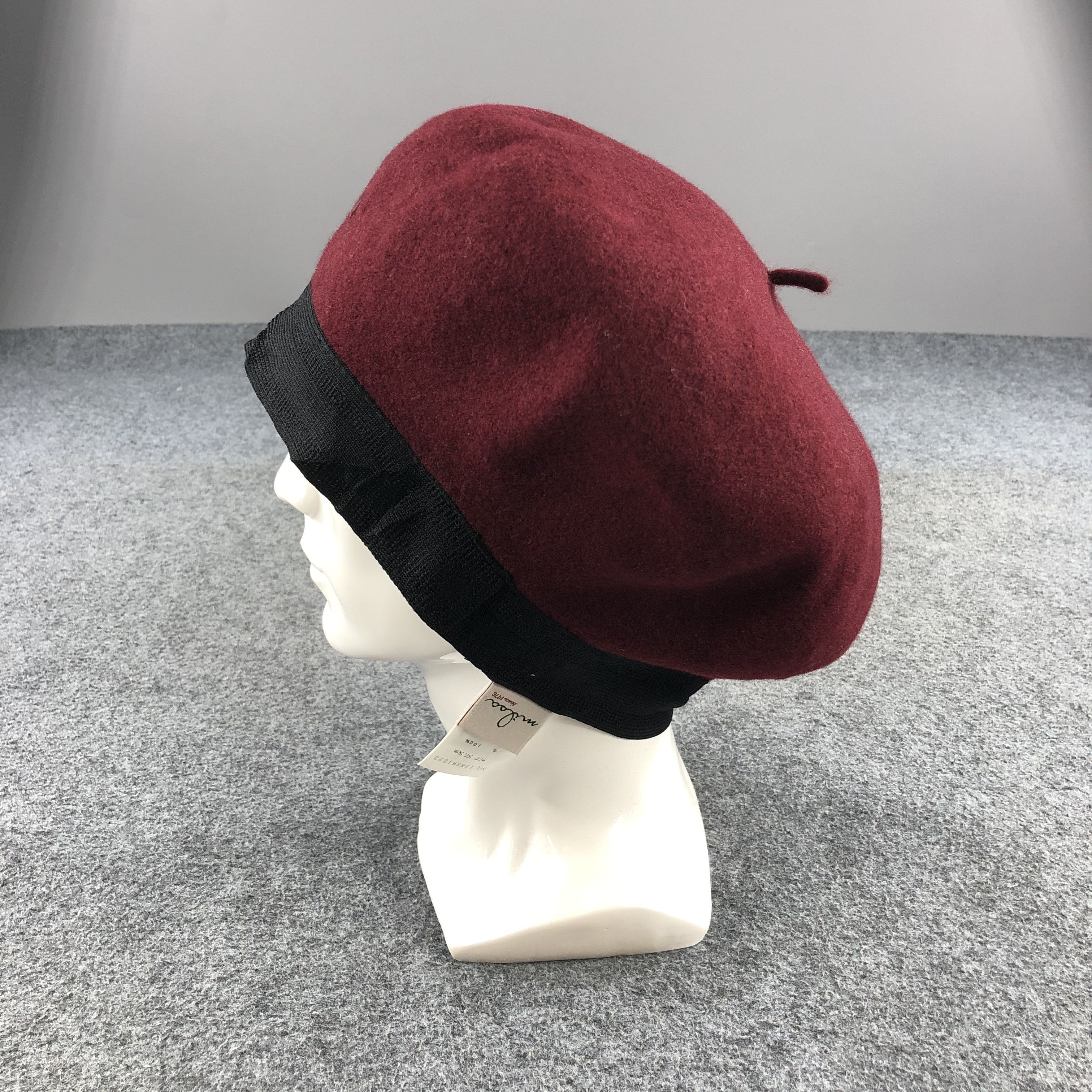 Vintage Milsa Maroon Wool Beret Cap Beanie Snowcap Snow Hat B398 Size ONE SIZE - 2 Thumbnail