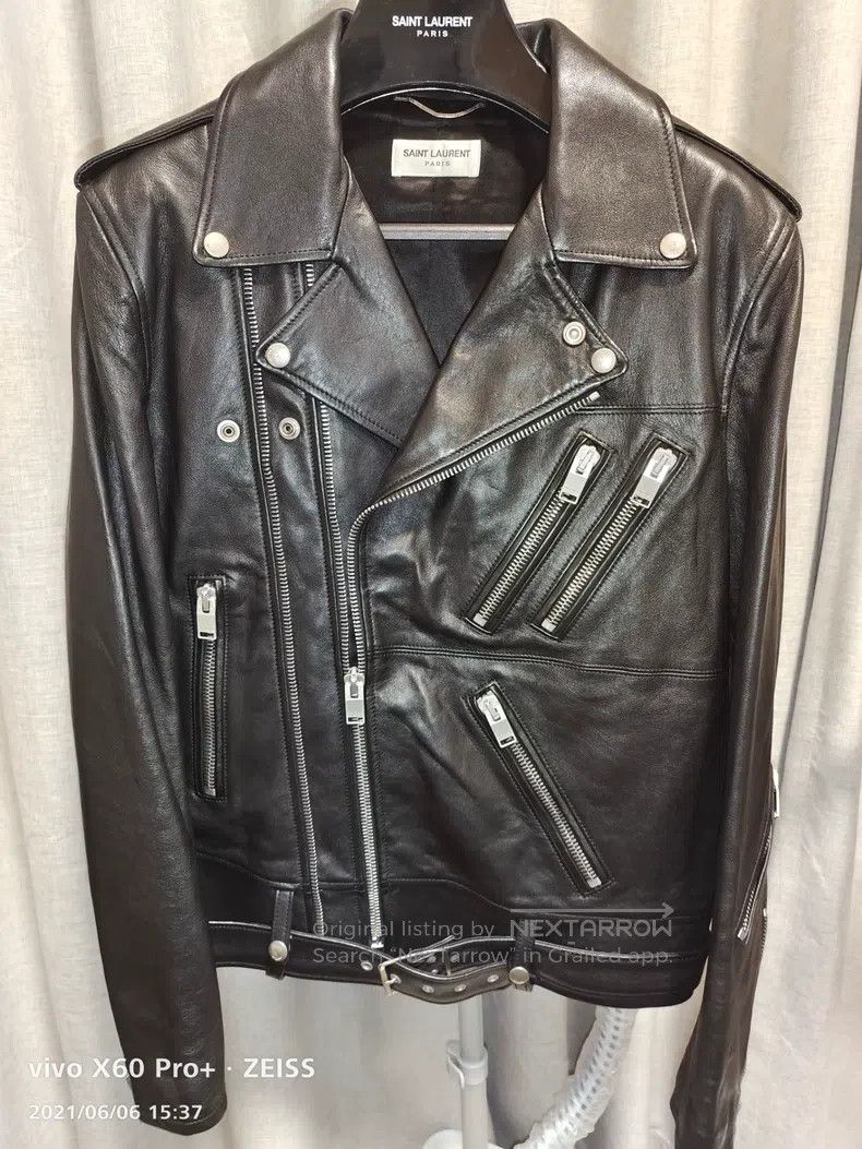 Saint Laurent Paris Saint Laurent Paris Multi-Zipper Leather Jacket Size US M / EU 48-50 / 2 - 2 Thumbnail