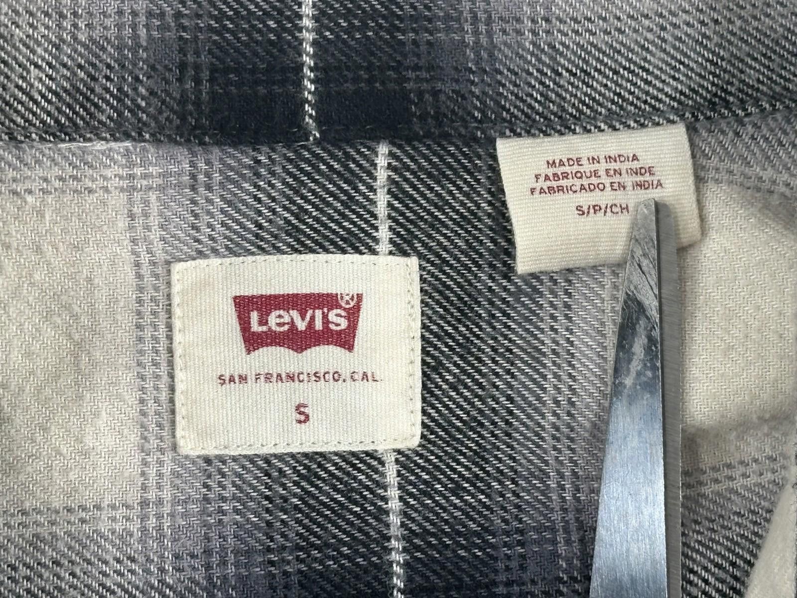 Levi's Levi's Men's Small Black Flannel Button Down Shirt Size US S / EU 44-46 / 1 - 8 Thumbnail