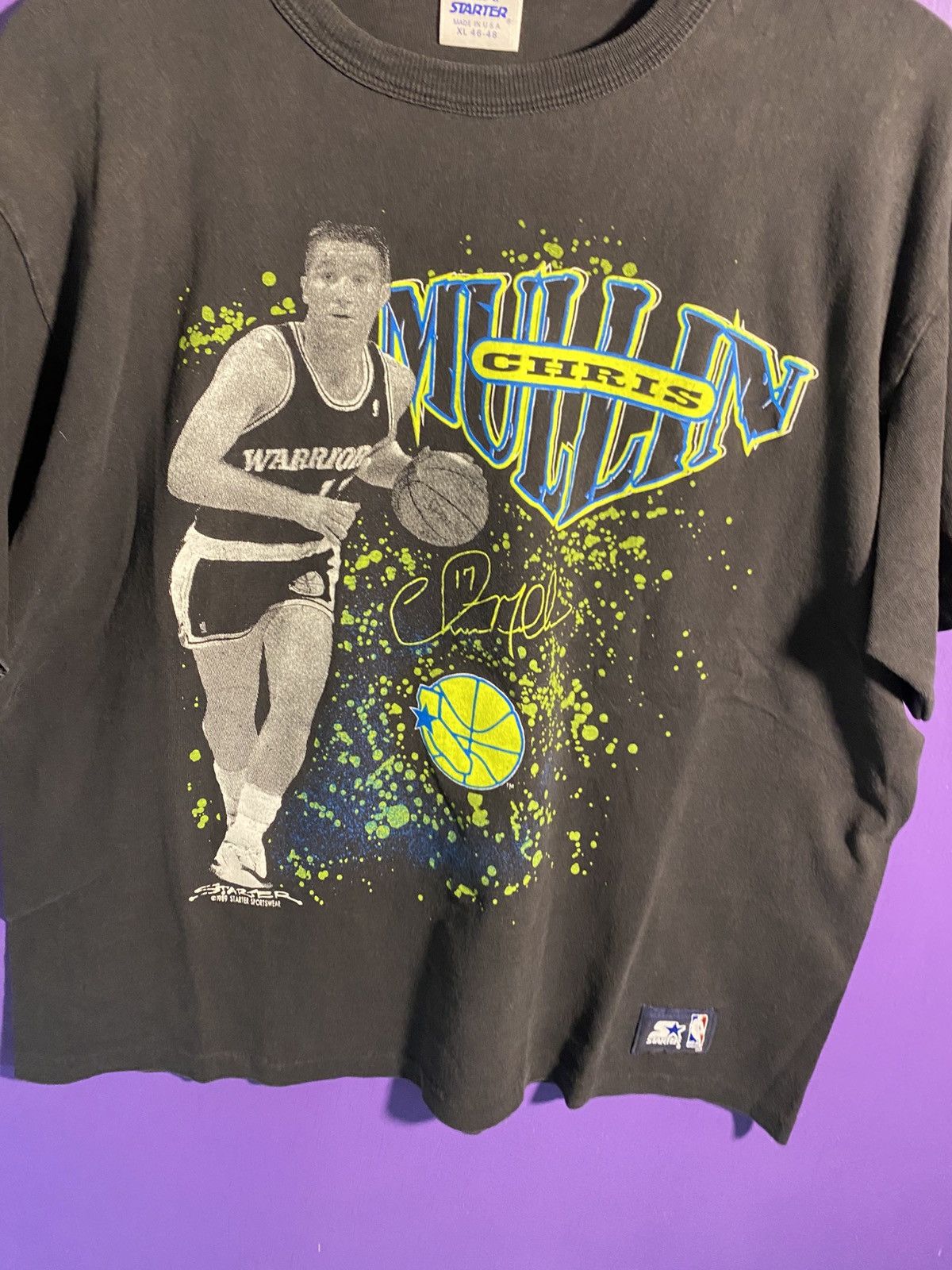 Starter Vintage 1989 Starter Warriors Chris Mullin player tee Size US XL / EU 56 / 4 - 3 Thumbnail