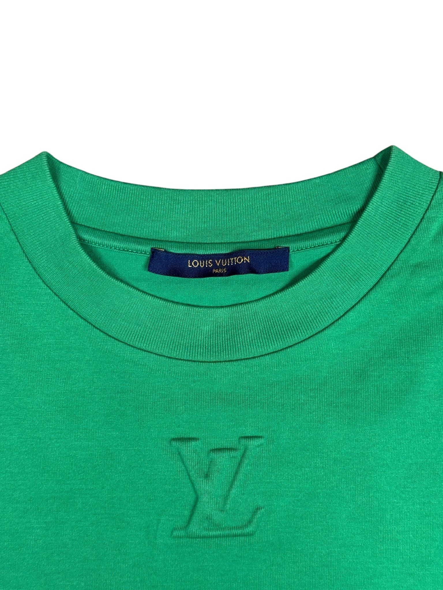 Louis Vuitton Louis Vuitton Green LV Debossed Tee Size US S / EU 44-46 / 1 - 2 Thumbnail