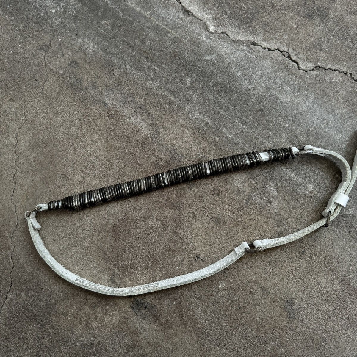 20471120 Sam Brown Avant Garde Punk Ring Leather Belt Size ONE SIZE - 3 Thumbnail